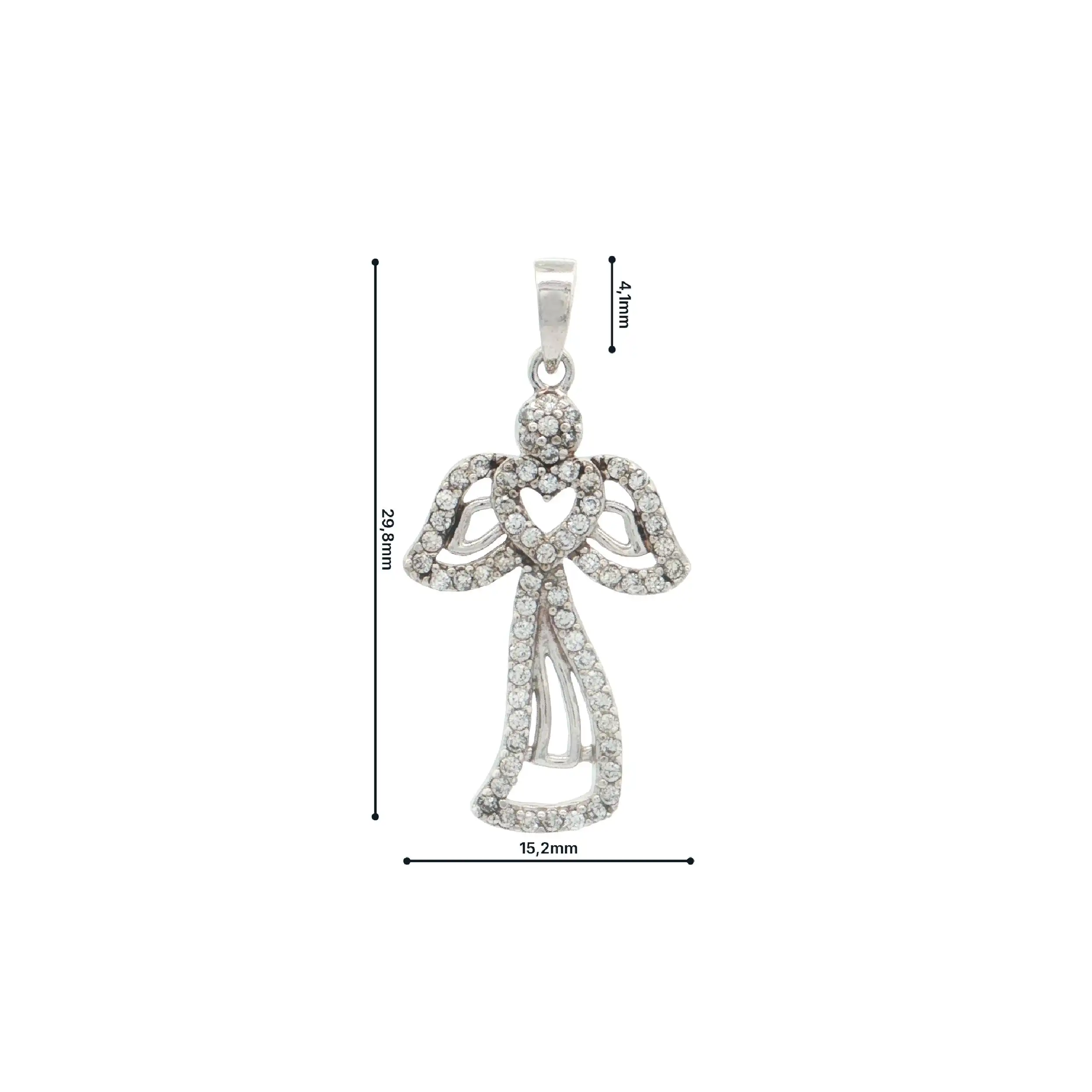 Anhänger Silber mit Zirkonia "Engelchen"
