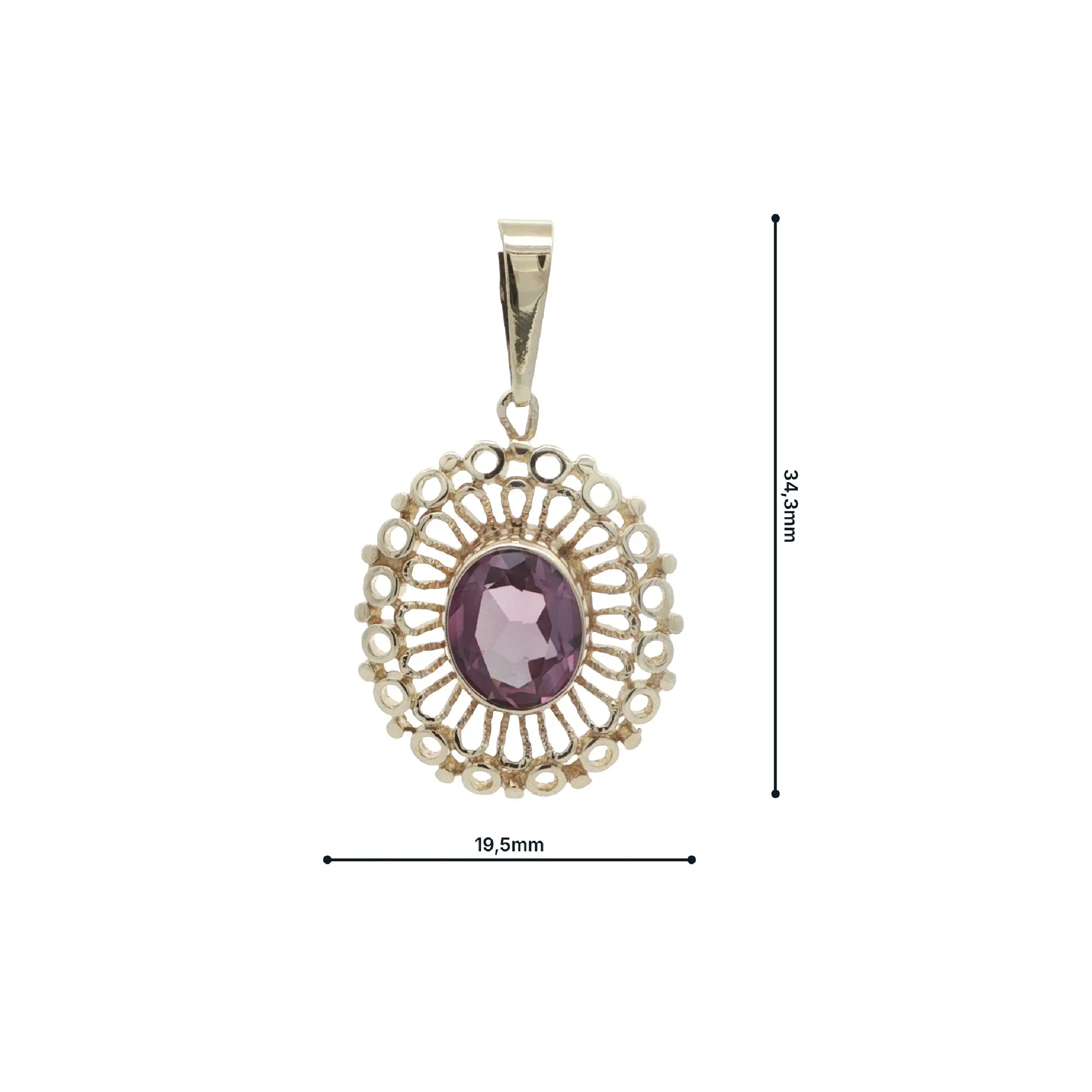 Anhänger Gelbgold mit lila-blauem Farbstein Anhänger Gelbgold mit lila-blauem Farbstein