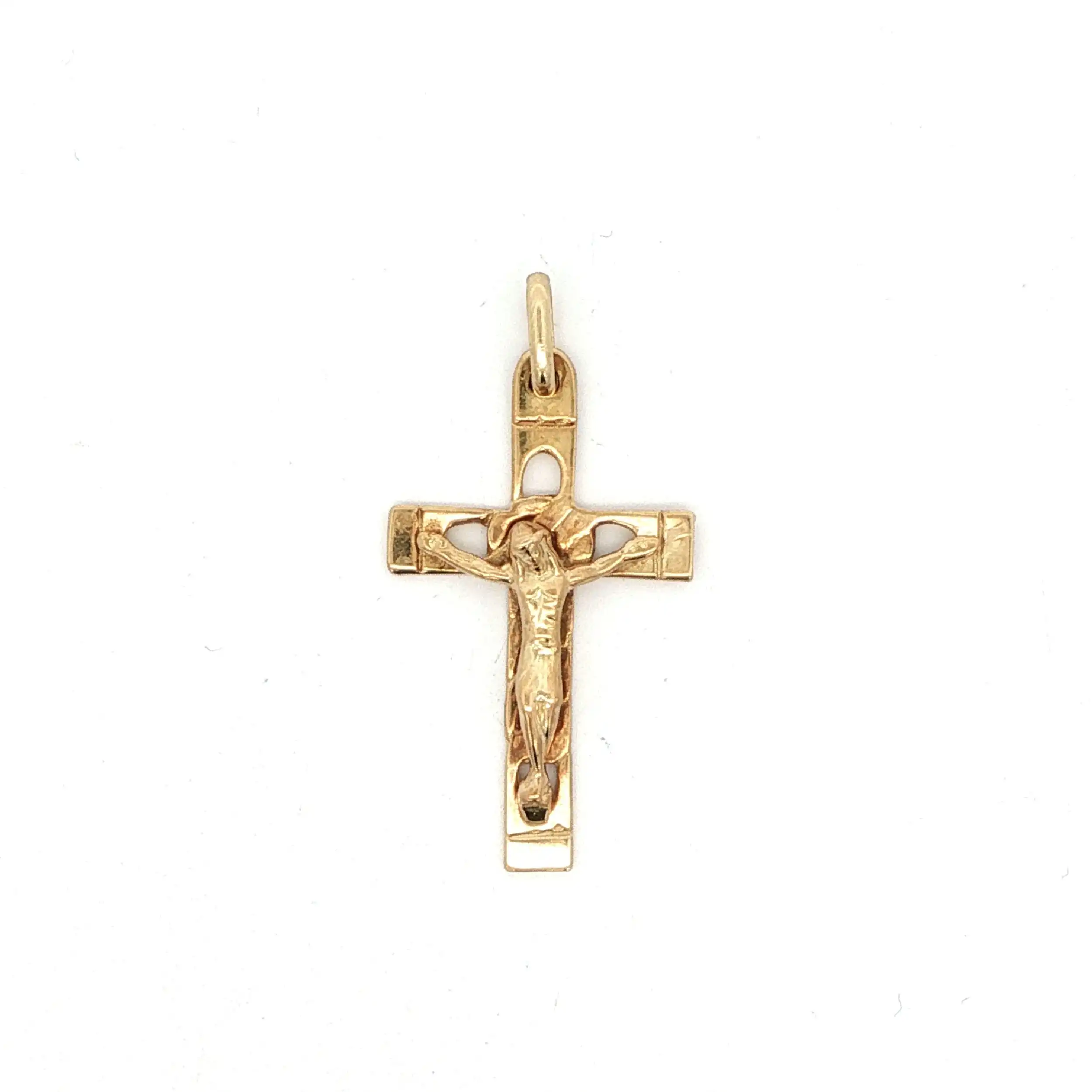 Kreuzanhänger Gelbgold
