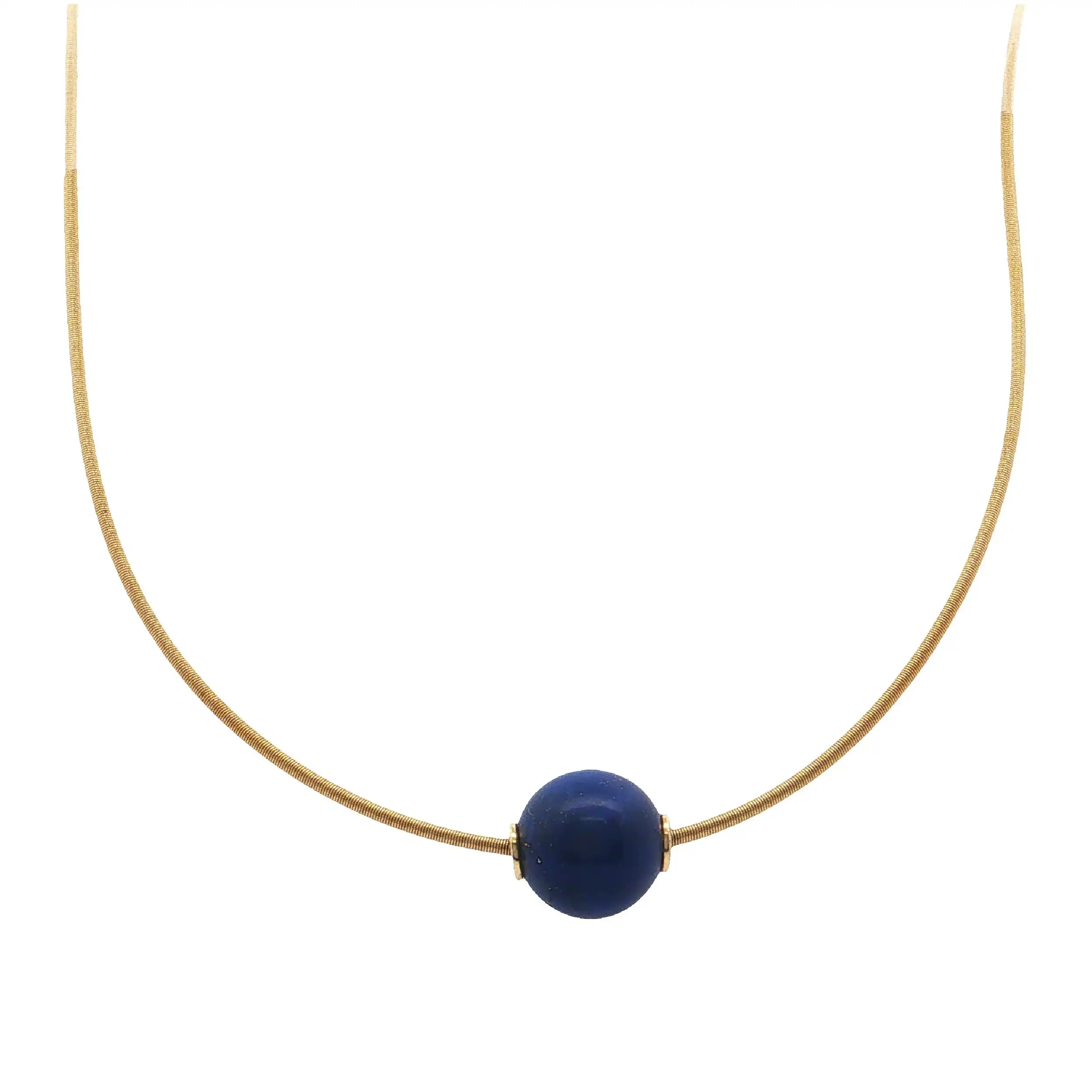 Niessing Schnur Gelbgold mit Lapislazuli Kugel