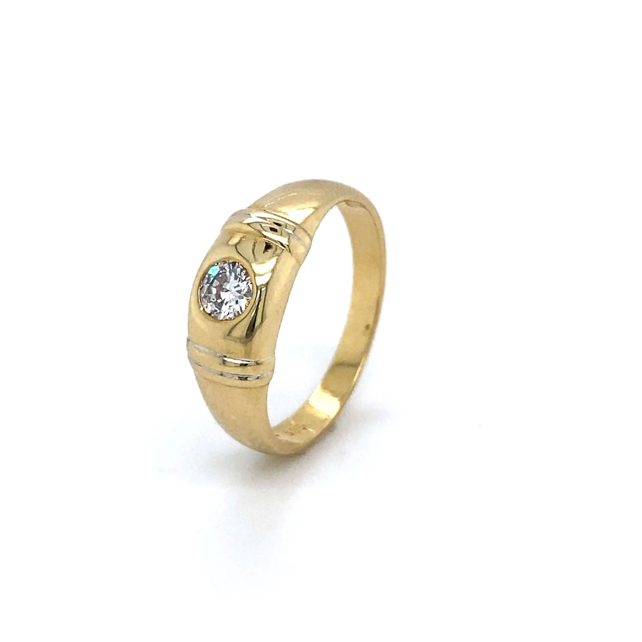 Ring Gelbgold mit Solitär Brillant Ring Gelbgold mit Solitär Brillant