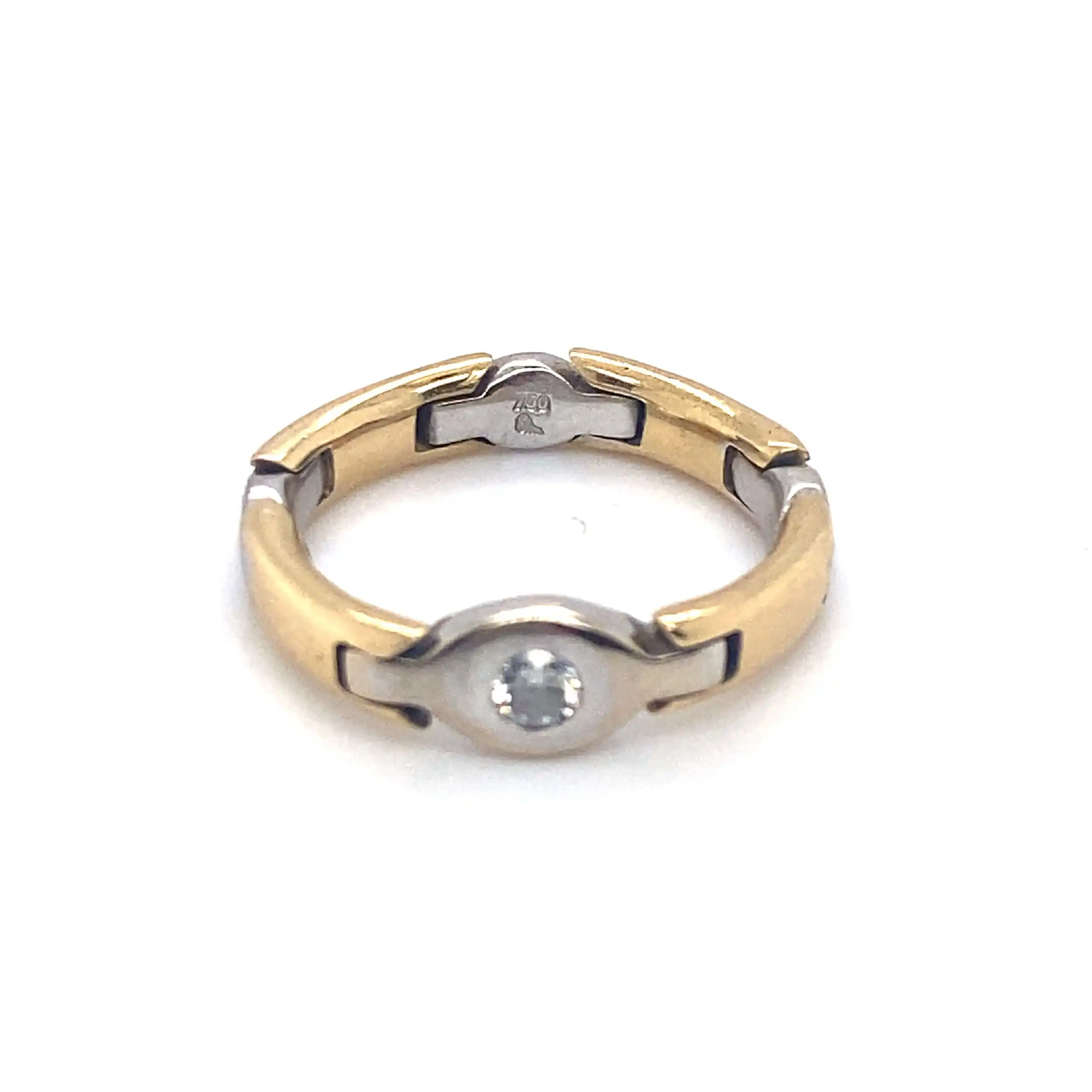 Ring Bicolor mit Brillant Ring Bicolor mit Brillant