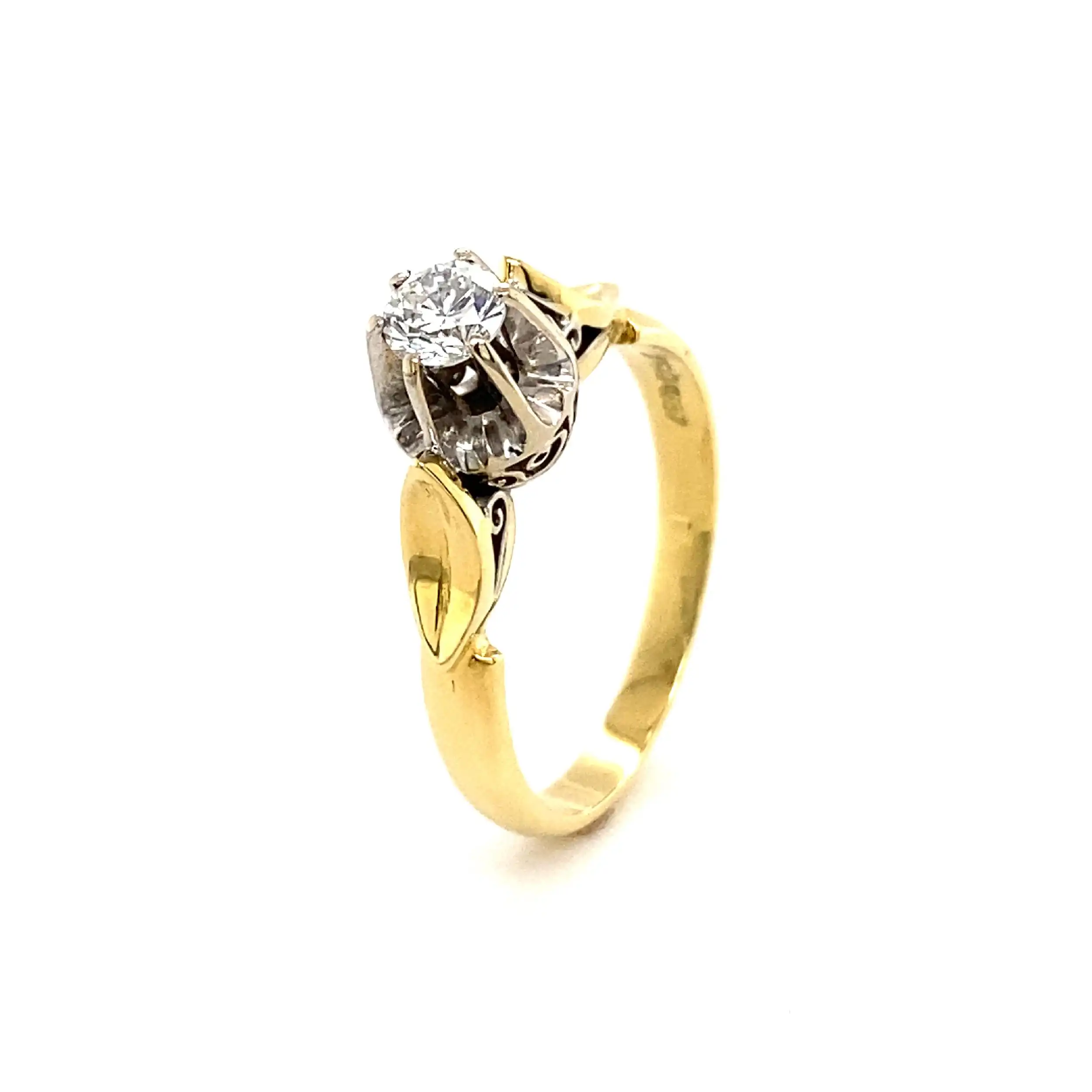 Ring Bicolor mit Brillant Ring Bicolor mit Brillant