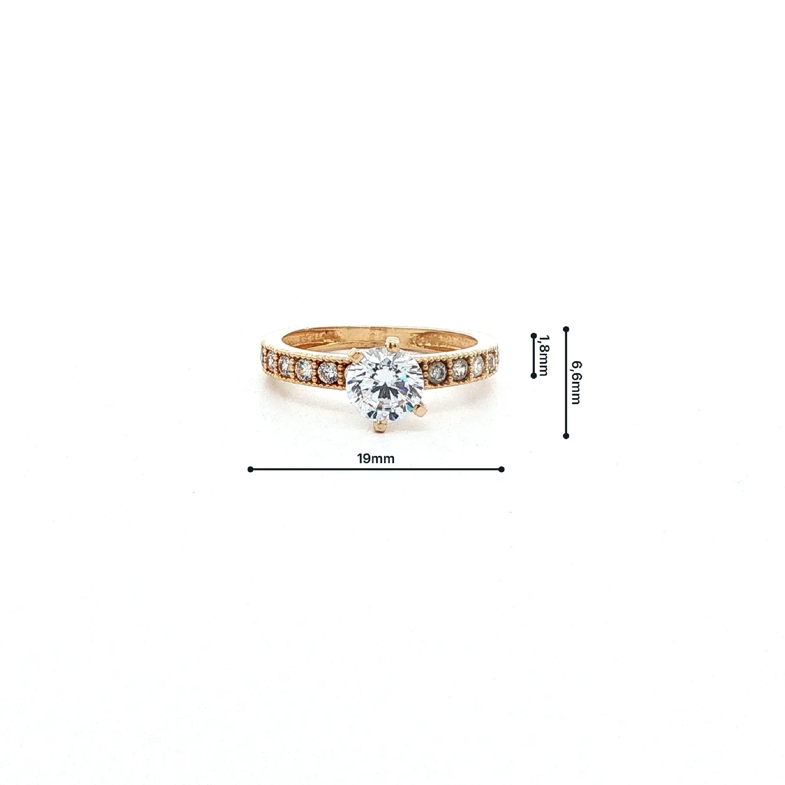 Ring Gelbgold mit Zirkonia Ring Gelbgold mit Zirkonia