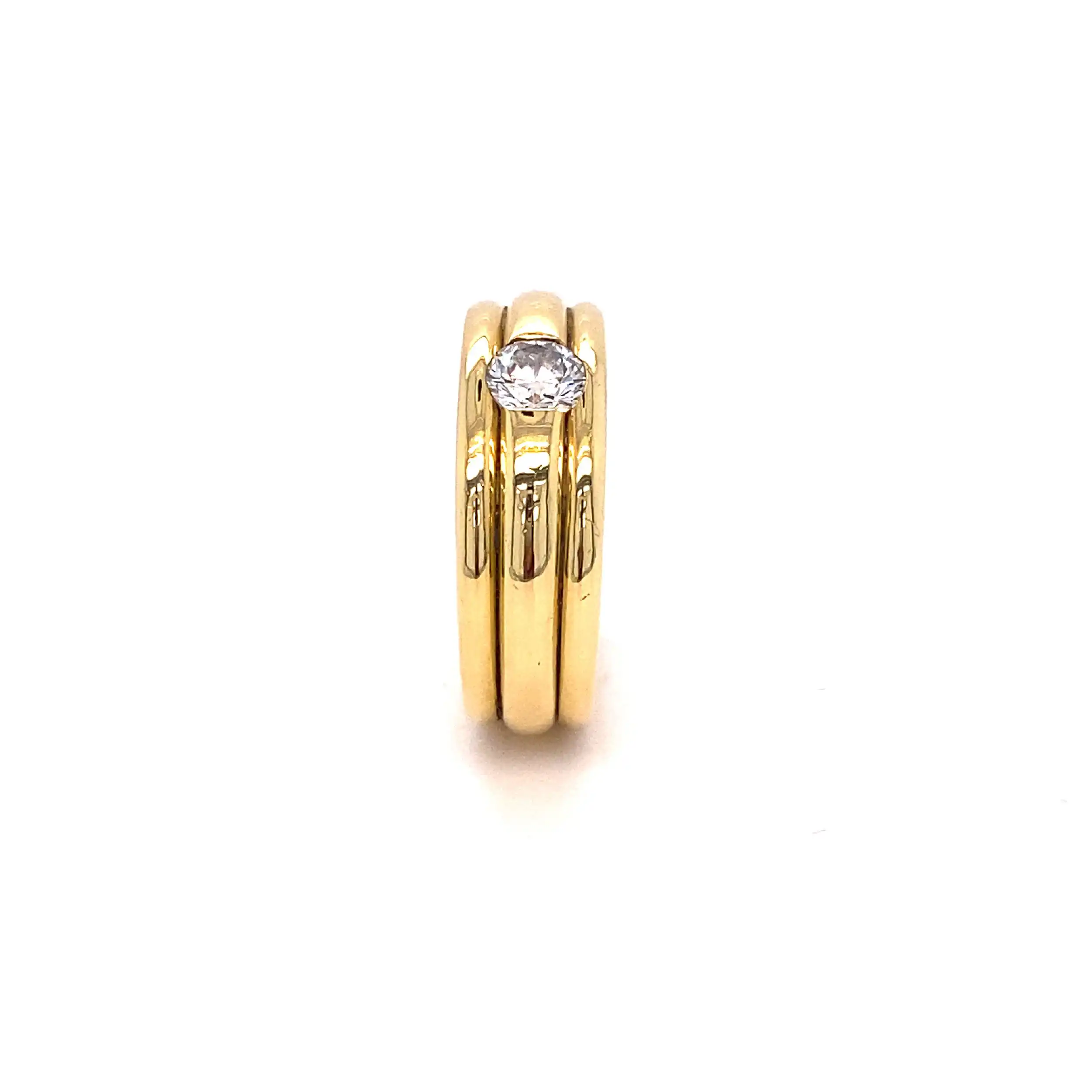 Ring Gelbgold mit Solitärbrillant Ring Gelbgold mit Solitärbrillant