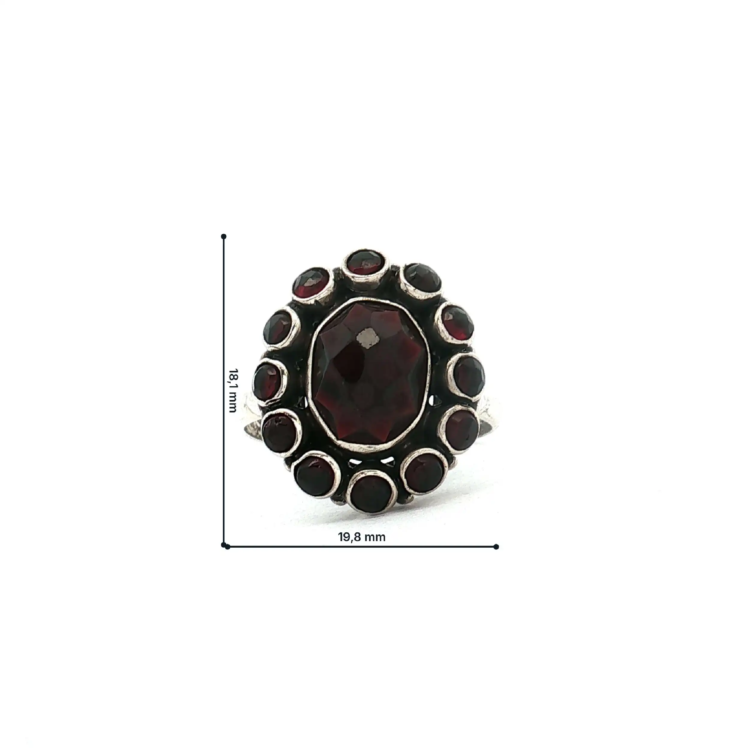 Ring Silber mit Granat