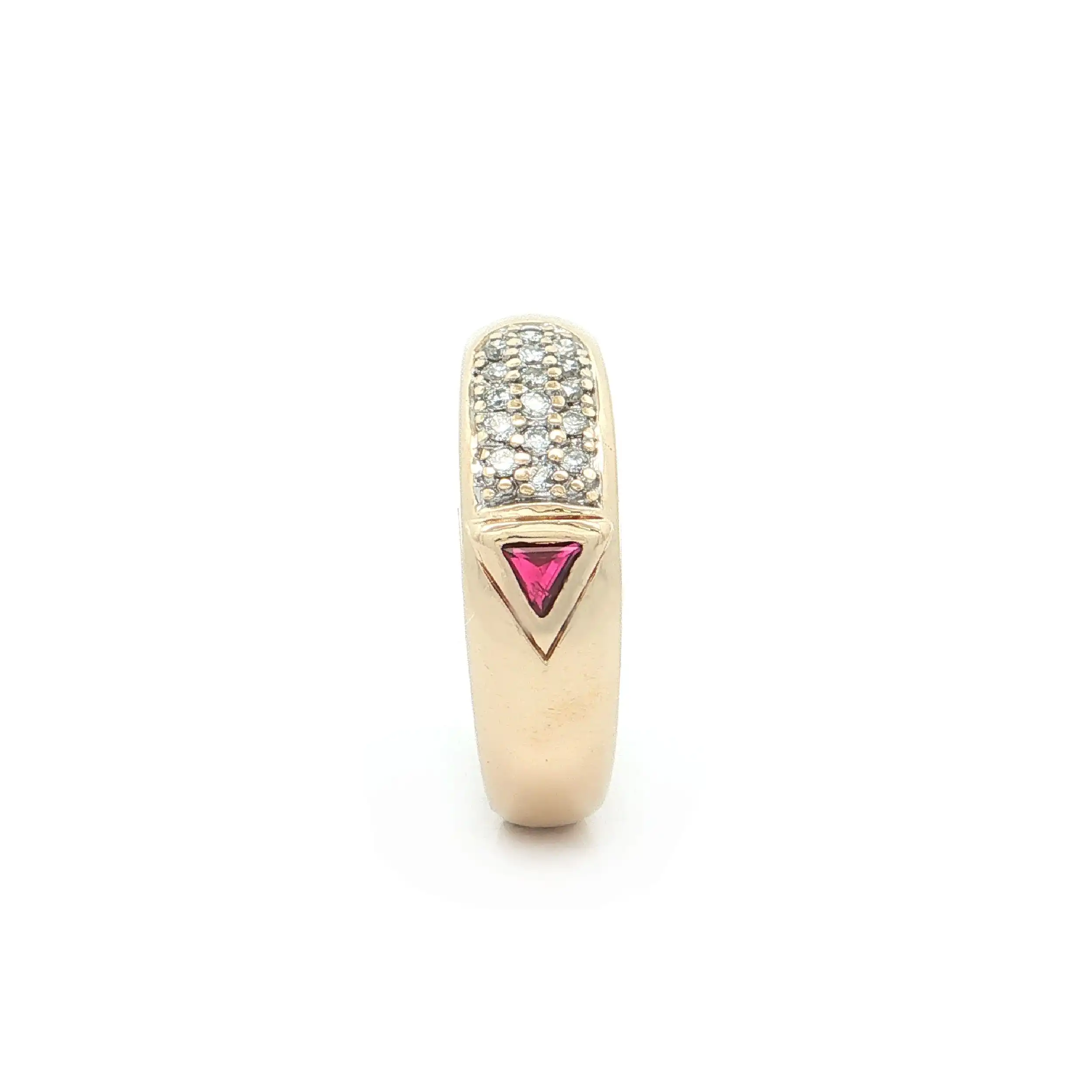 Ring Bicolor mit Rubin und Brillanten Ring Bicolor mit Rubin und Brillanten