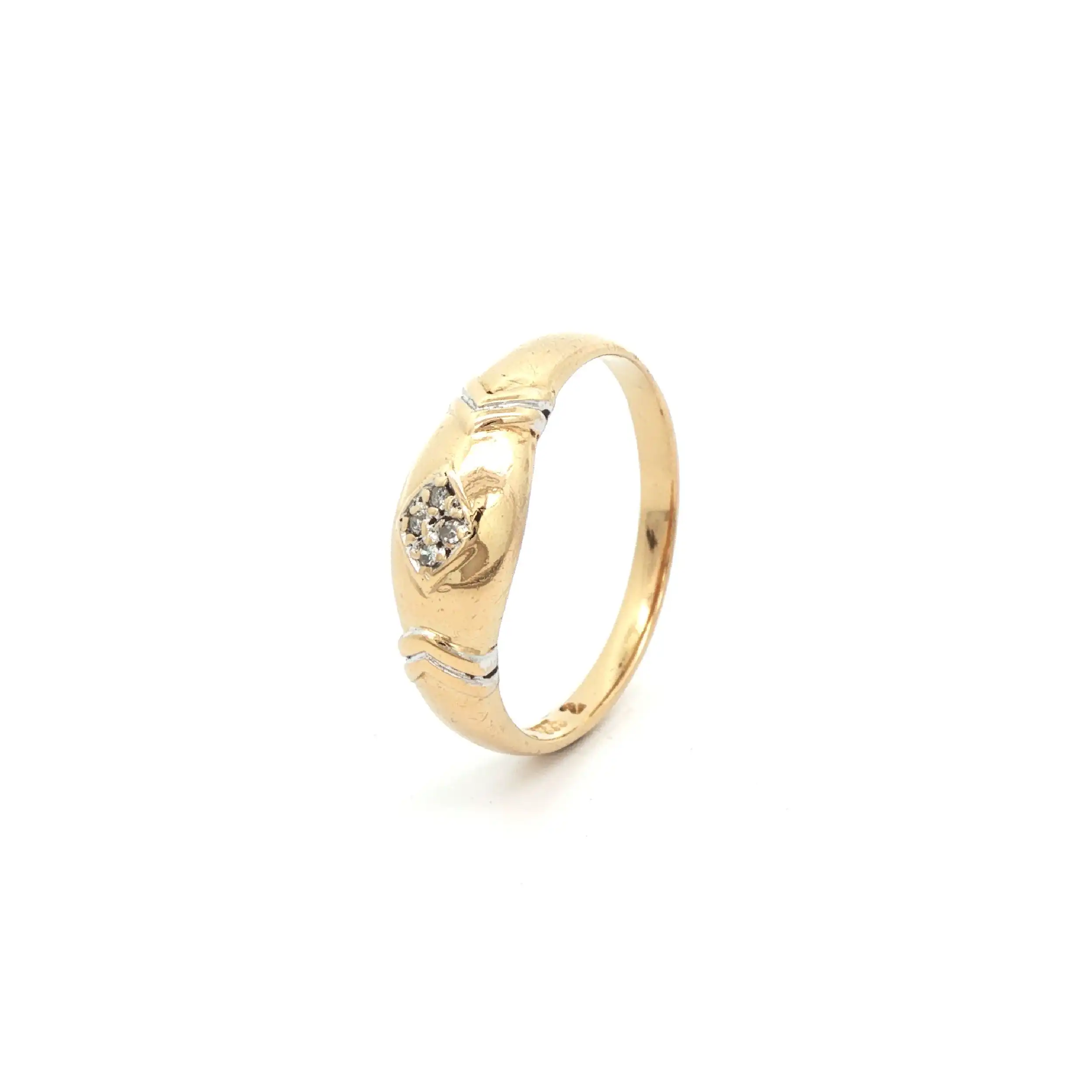 Ring Gelbgold mit Diamanten