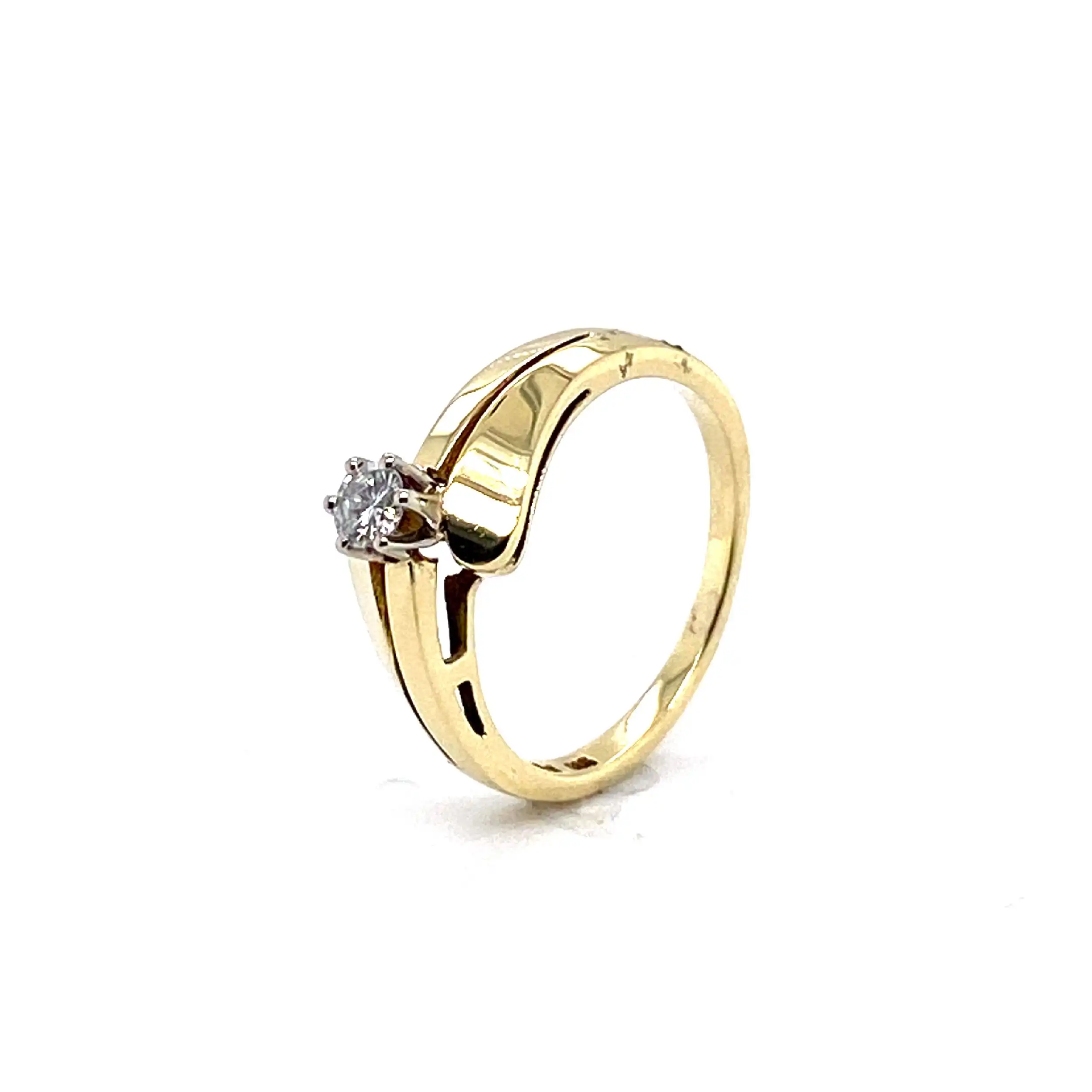Ring Gelbgold mit Brillant Ring Gelbgold mit Brillant