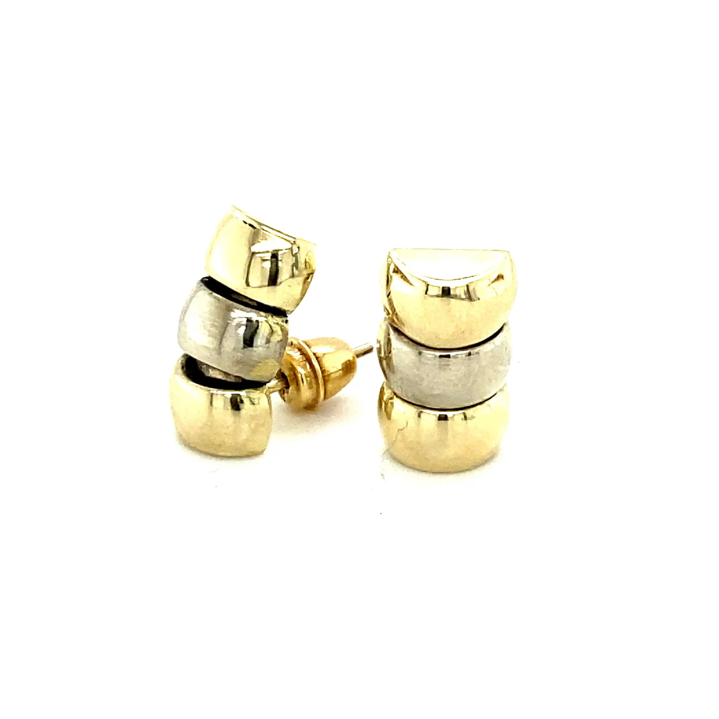 Ohrstecker Bicolor halbmassiv