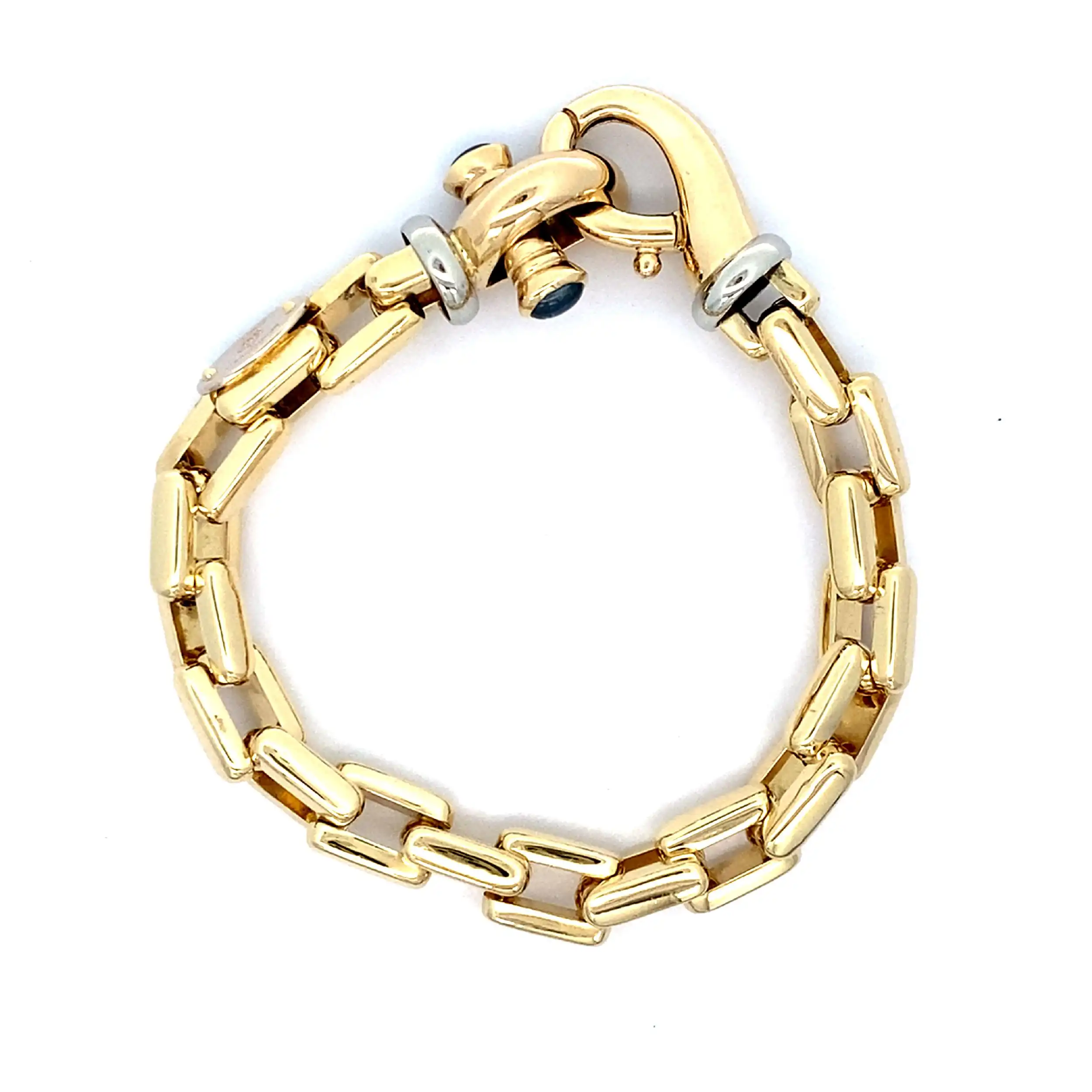 Ankerarmband Bicolor mit Saphir Cabochon "Montecarlo Princess"