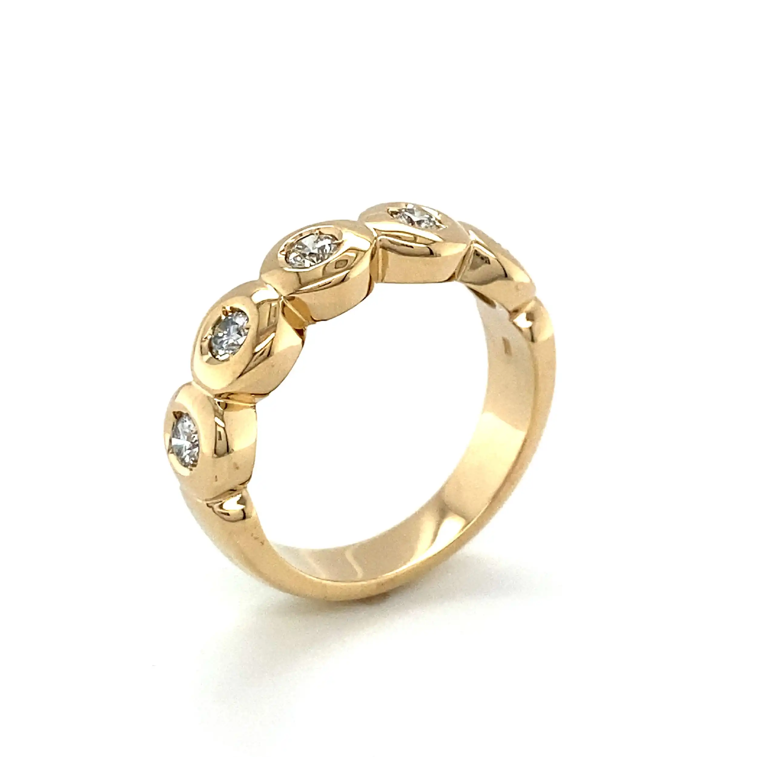 Ring Gelbgold mit 5 Brillanten ca. 0,8ct Ring Gelbgold mit 5 Brillanten ca. 0,8ct