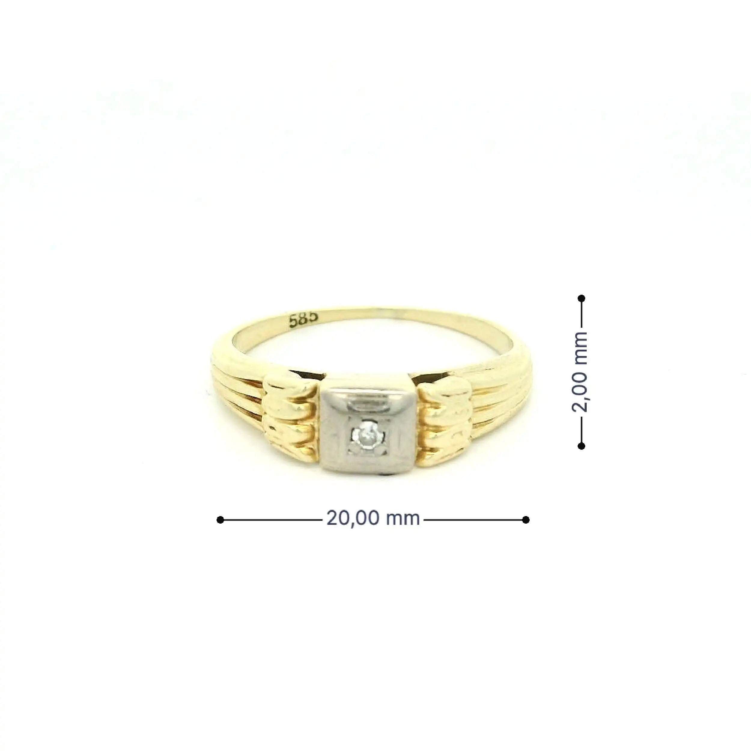 Ring Bicolor mit Diamant
