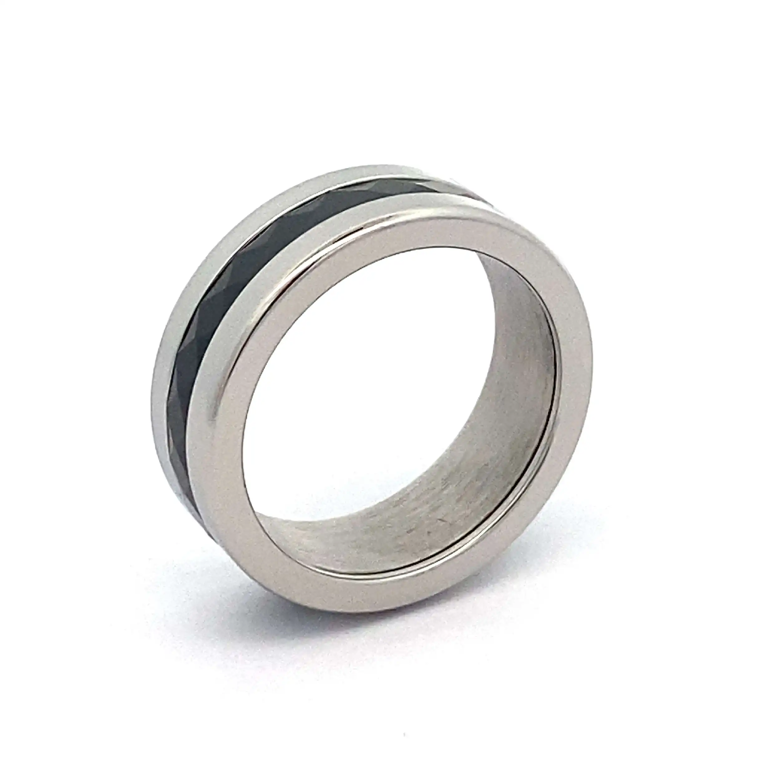 Ring Stahl Bering mit Keramik wechselbar Ring Stahl Bering mit Keramik wechselbar