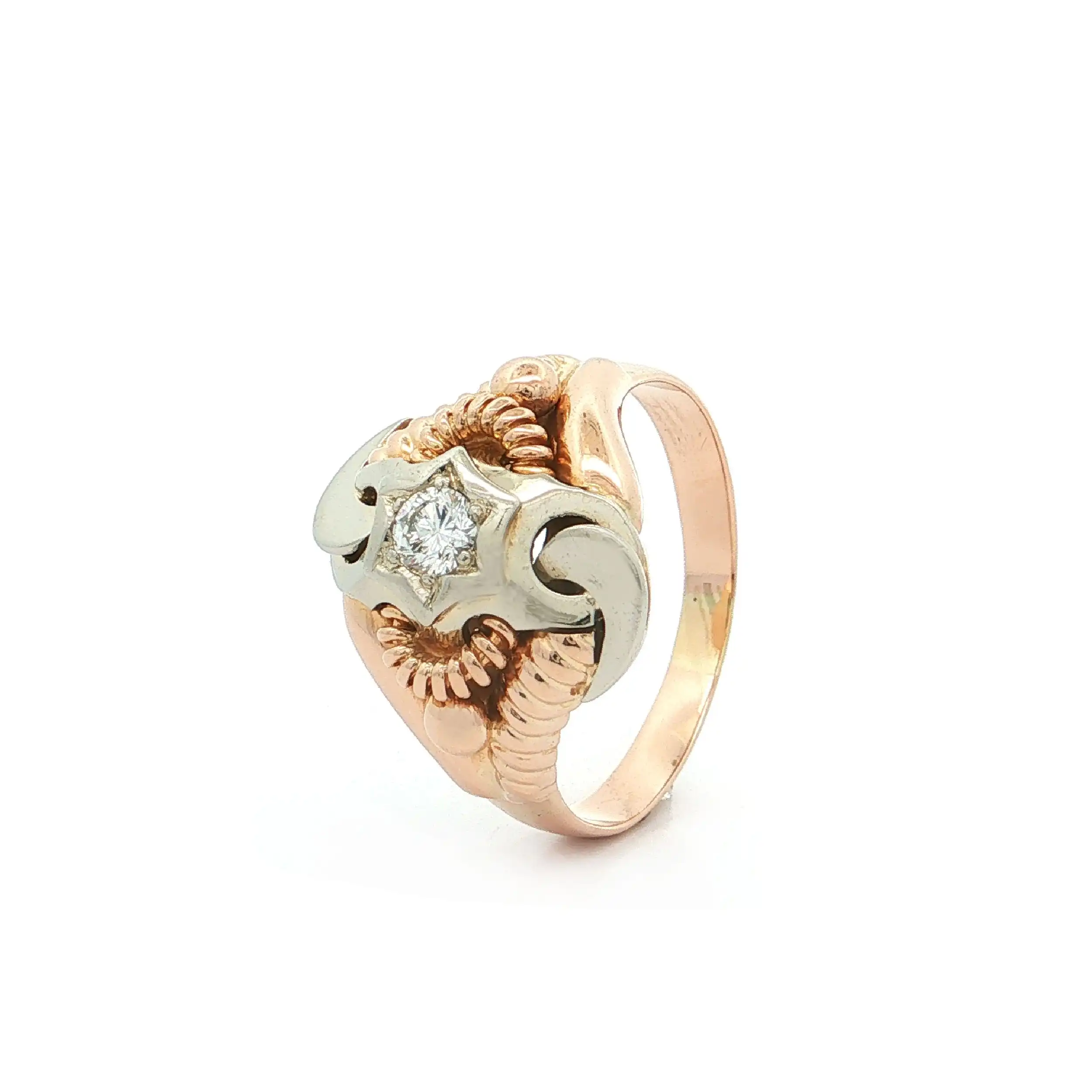 Ring Bicolor mit Brillant Ring Bicolor mit Brillant