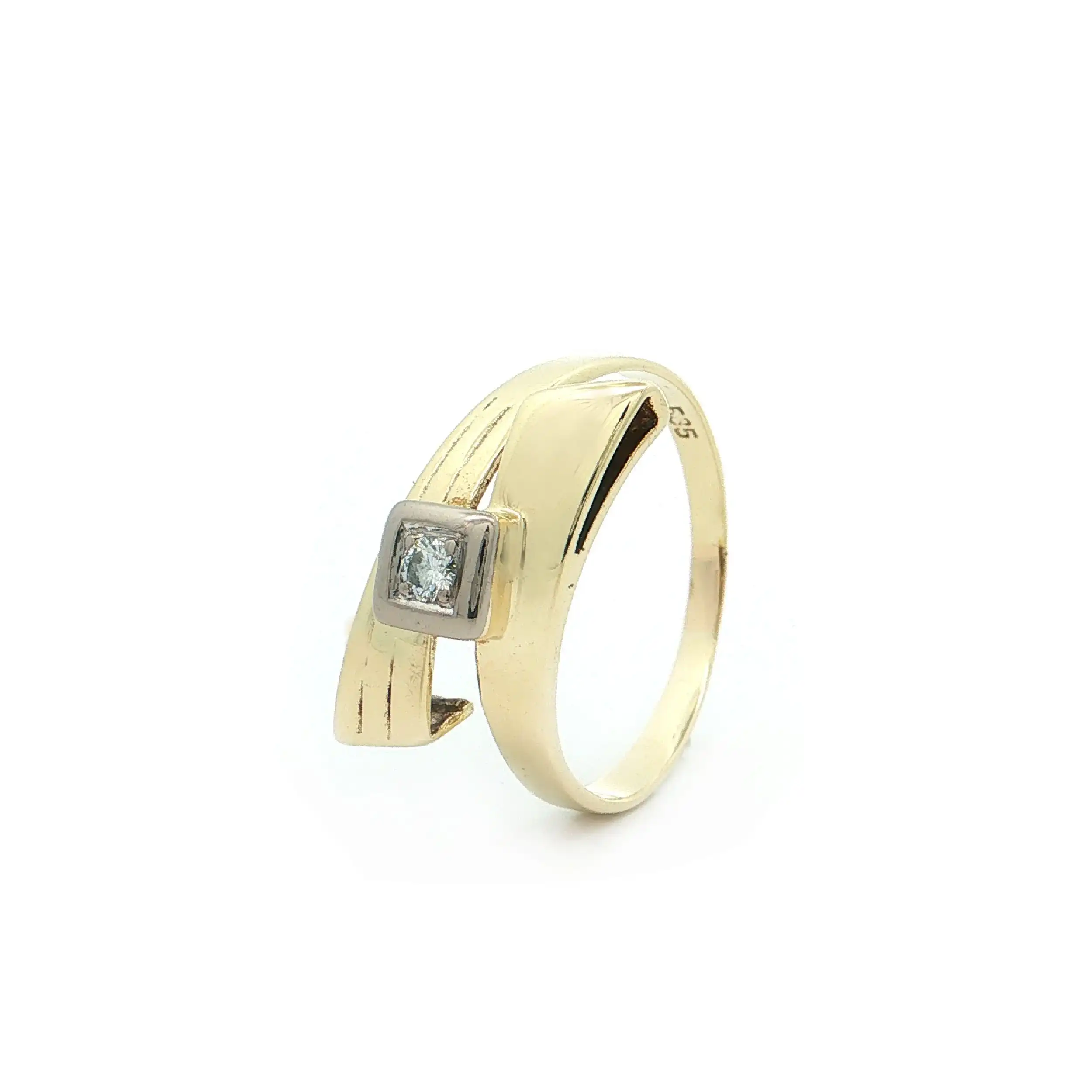 Ring Bicolor mit Brillant