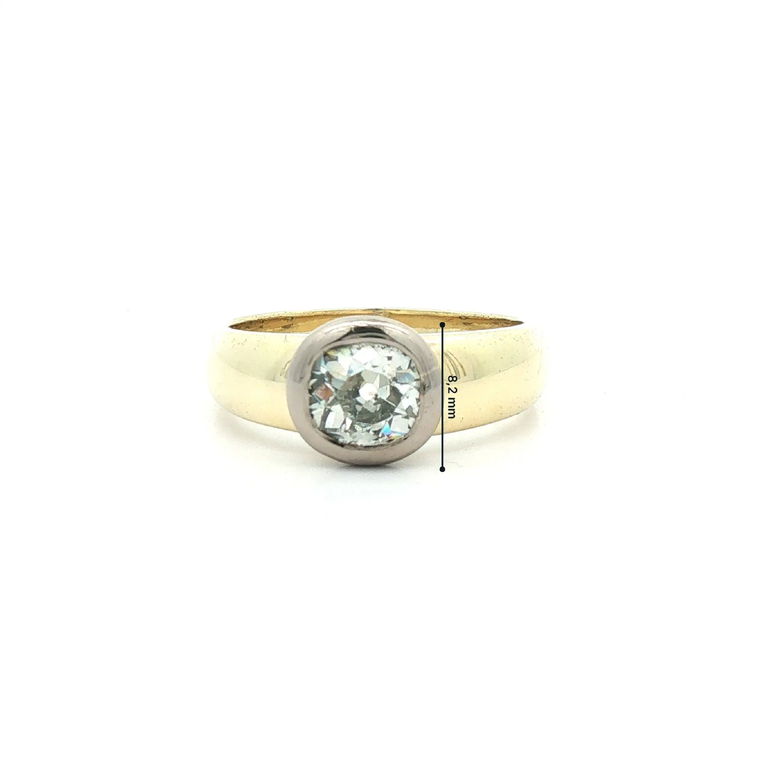 Ring Bicolor mit Altschliff Diamant