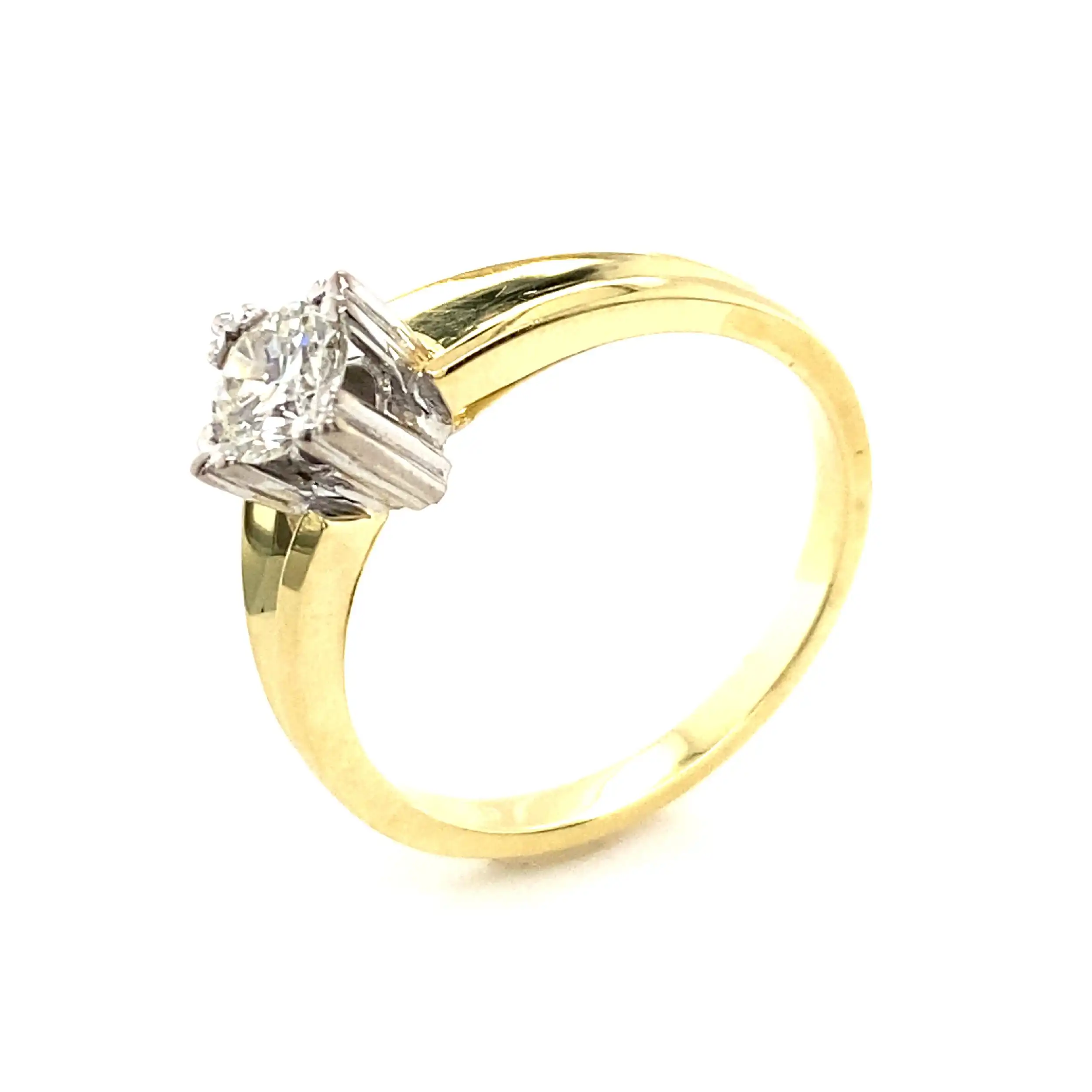 Solitärring Gelbgold mit Brillant