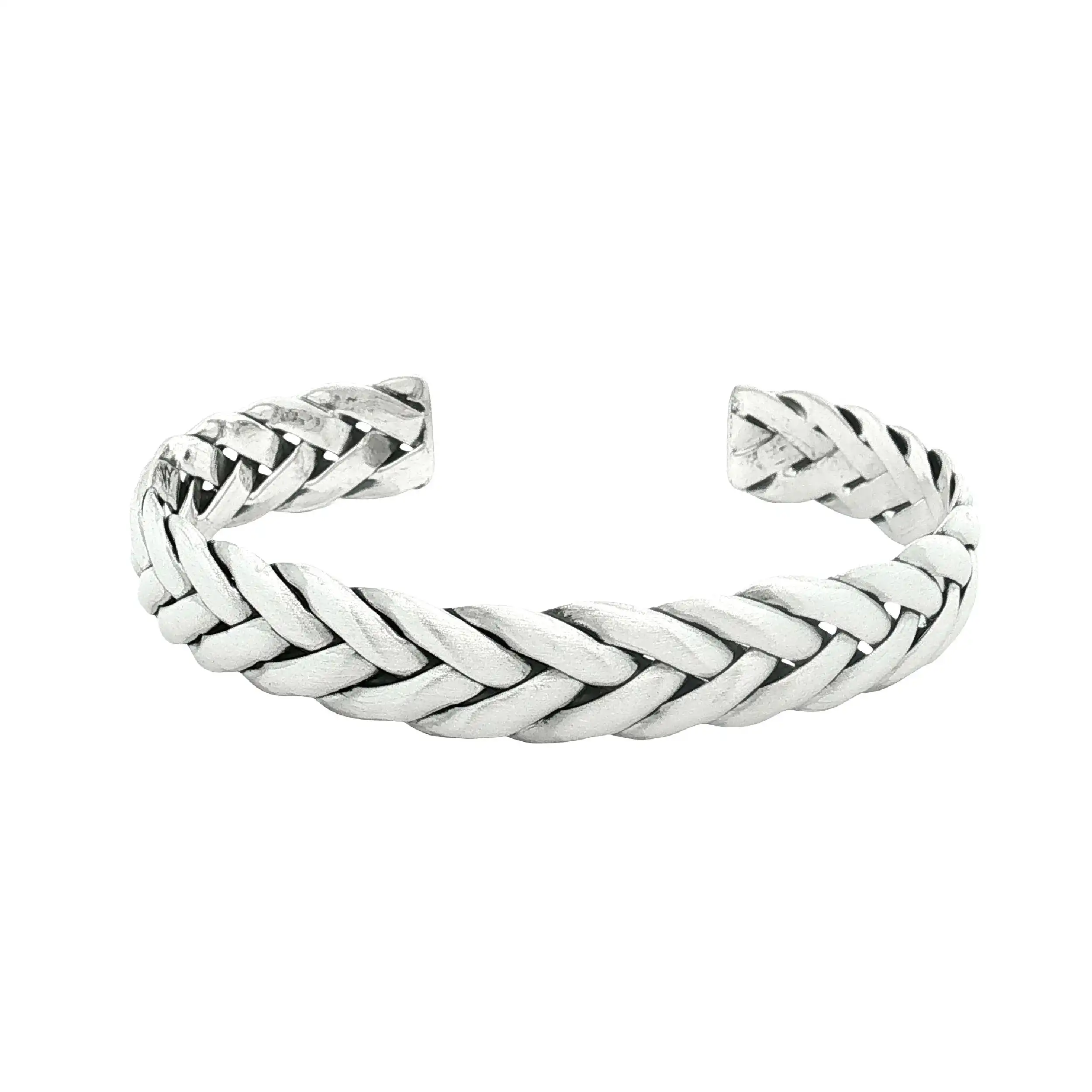 Armreif Silber geflochten