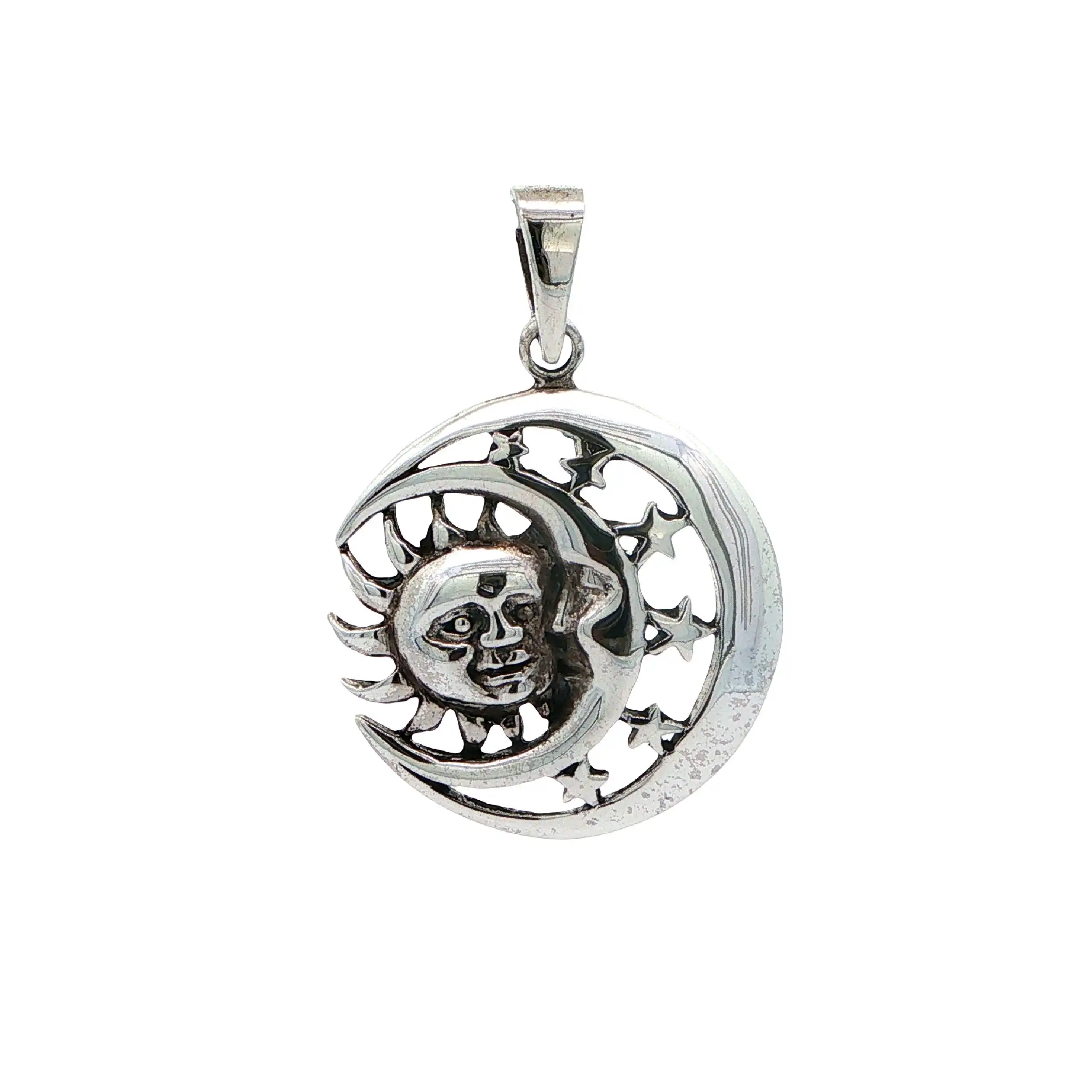 Anhänger Silber Sonne, Mond & Sterne