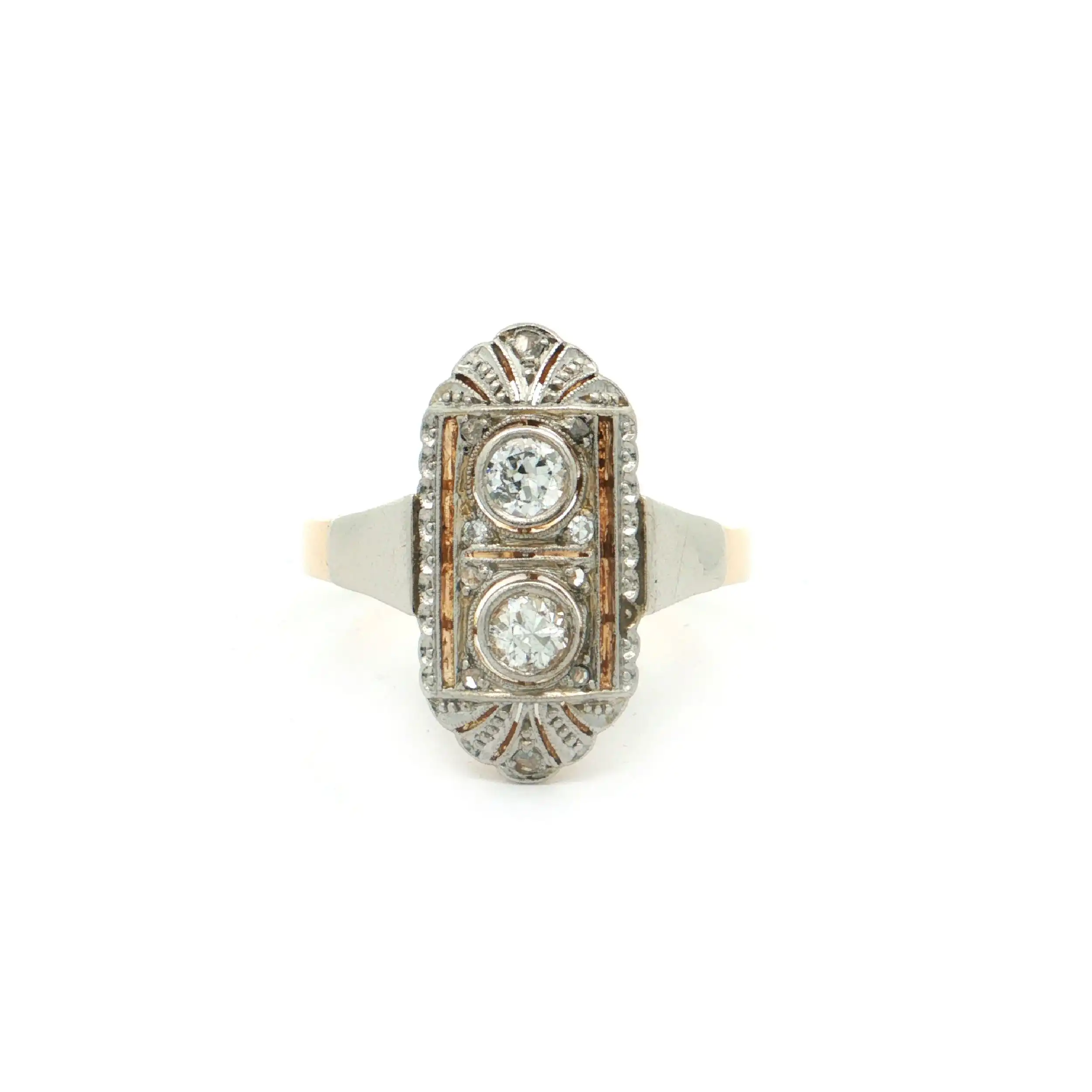 Ring Bicolor mit Diamanten