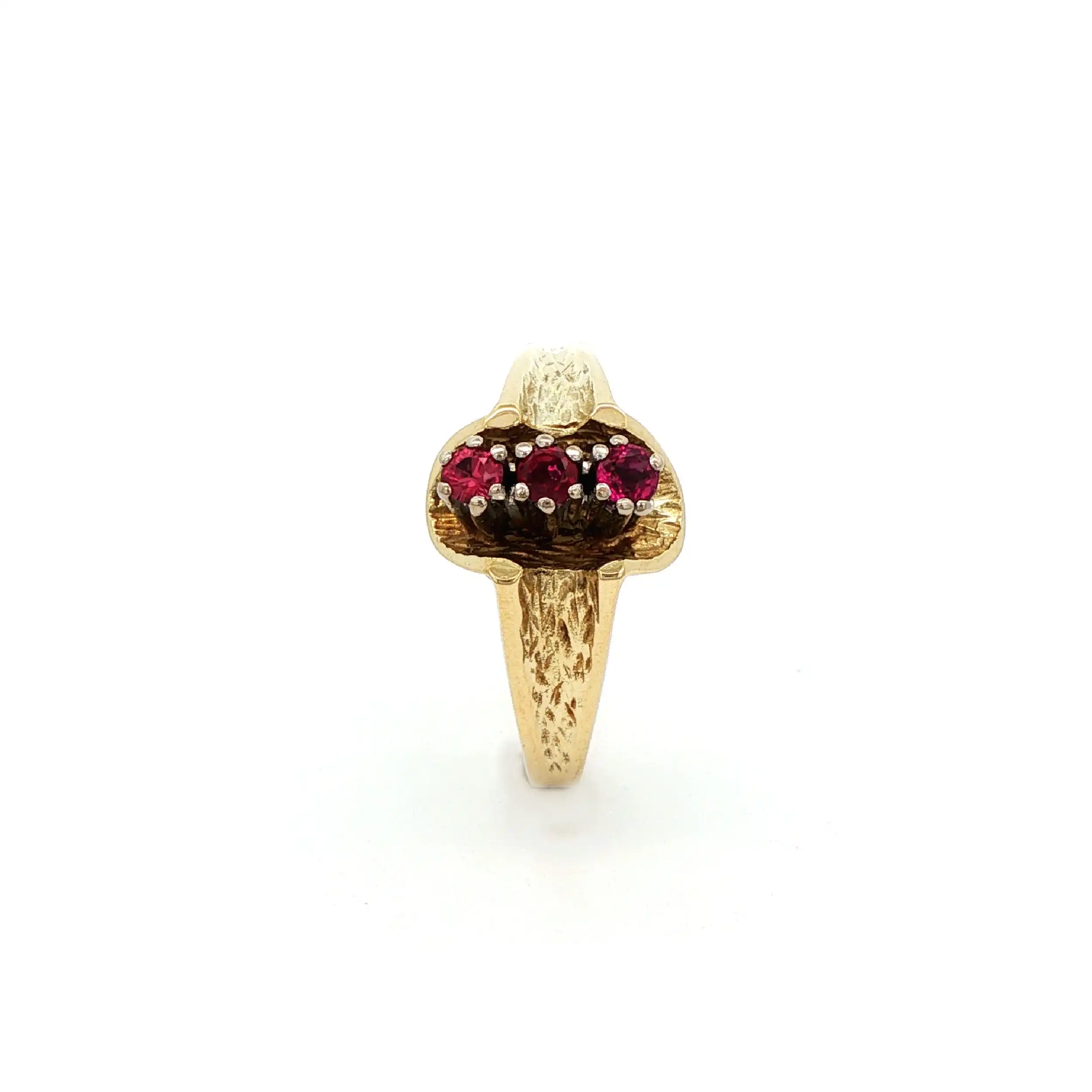 Ring Bicolor mit roten Farbsteinen Ring Bicolor mit roten Farbsteinen