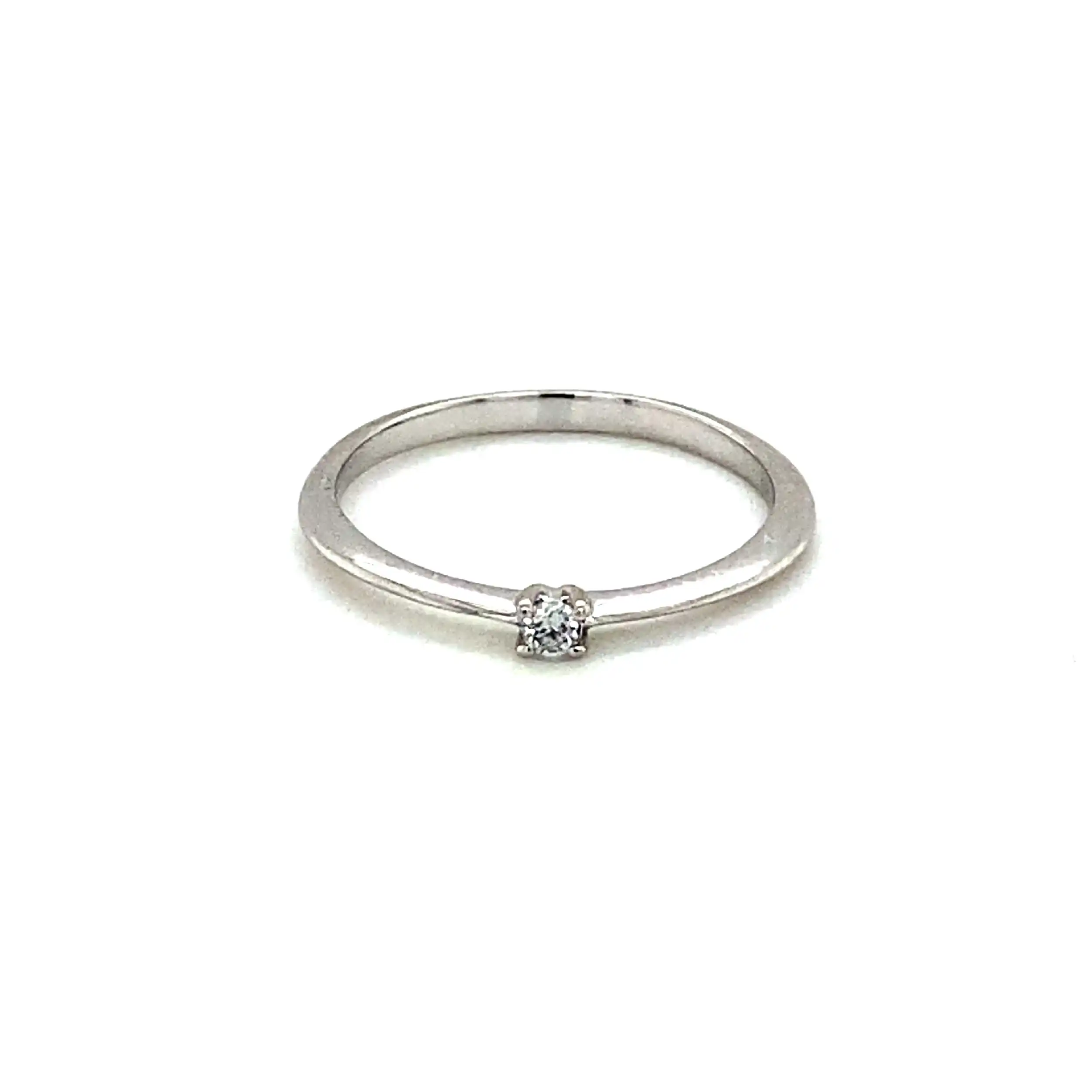 Ring Weißgold mit Brillant Ring Weißgold mit Brillant