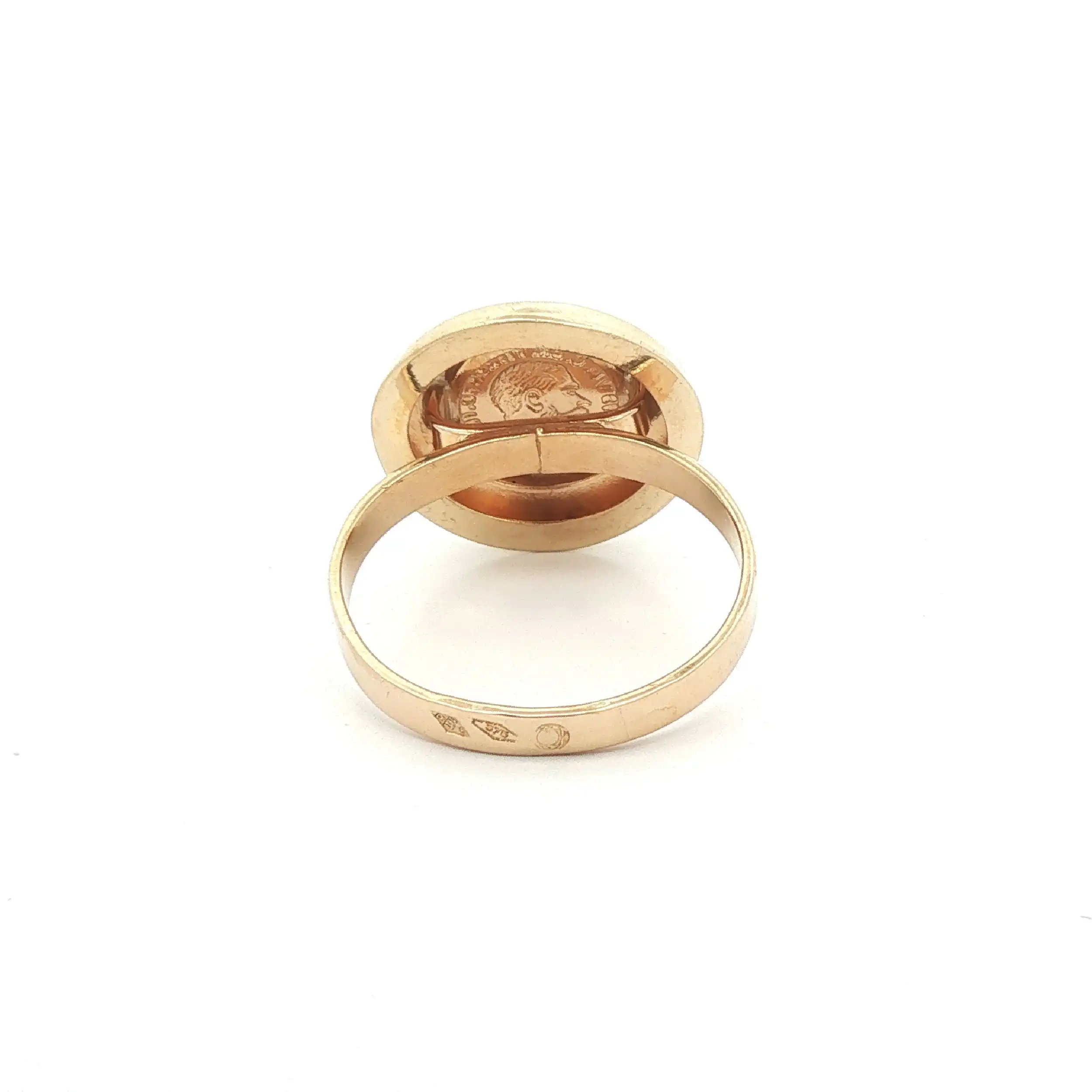 Ring Gelbgold mit Art Münze Ring Gelbgold mit Art Münze