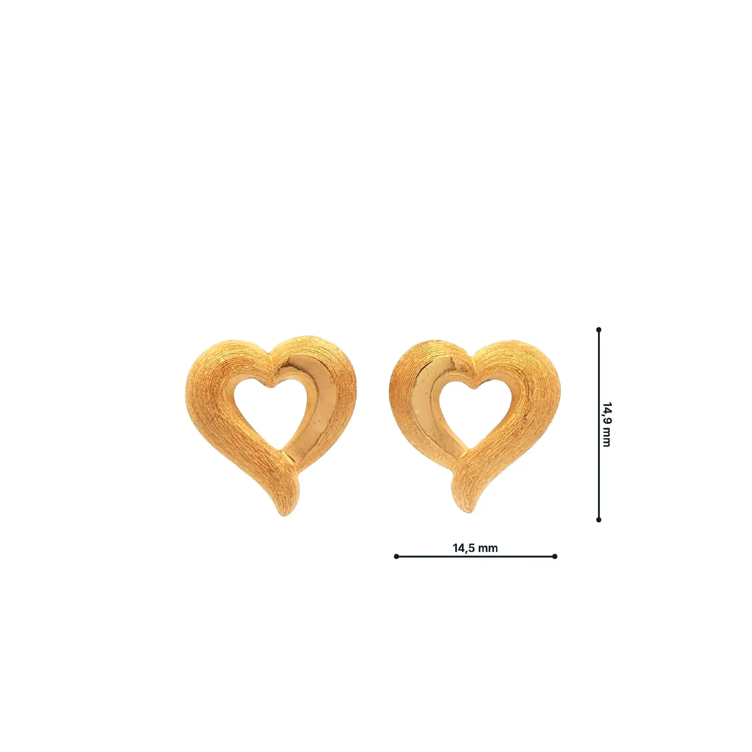 Herzohrstecker Gelbgold Feingold