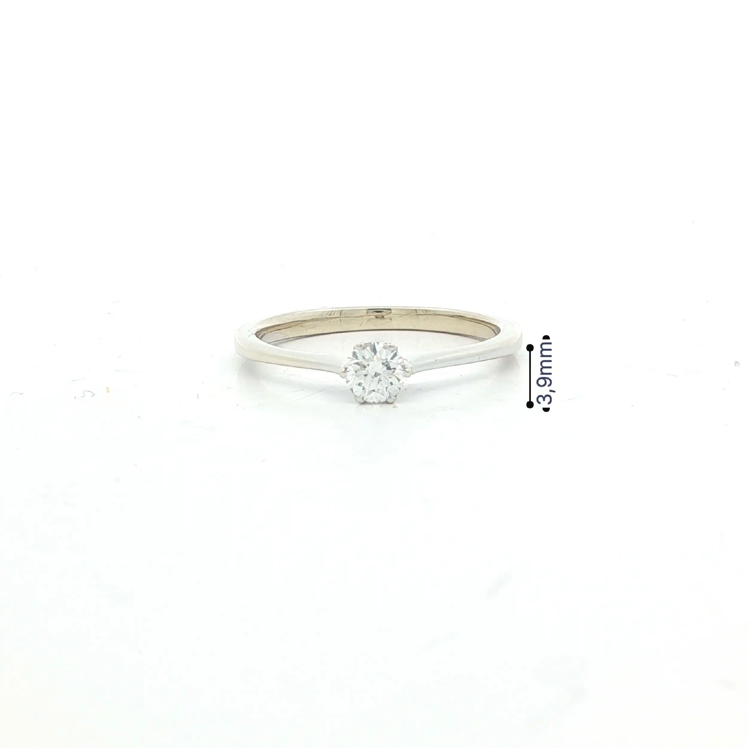 Ring Weißgold mit Brillant Solitär