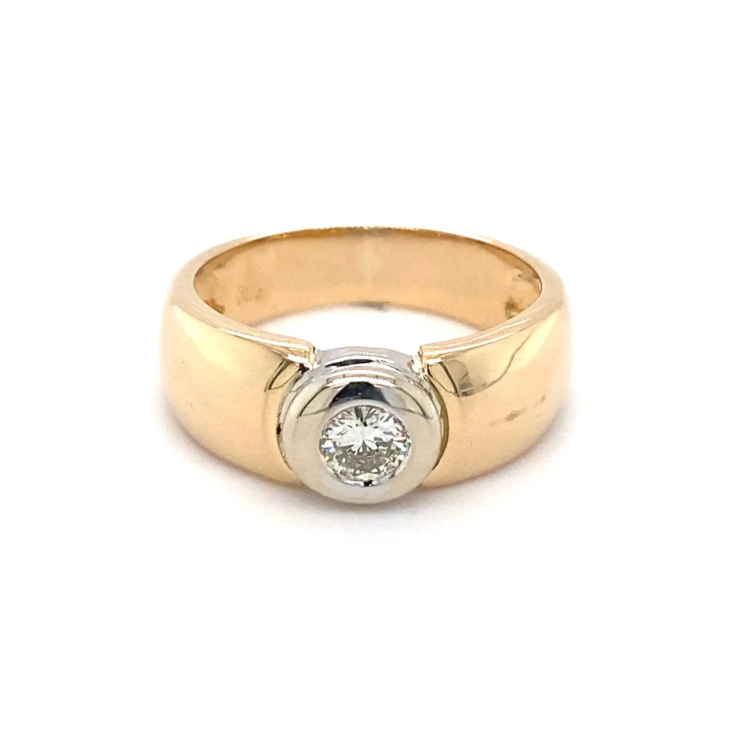 Ring bicolor mit Brillant Soltär