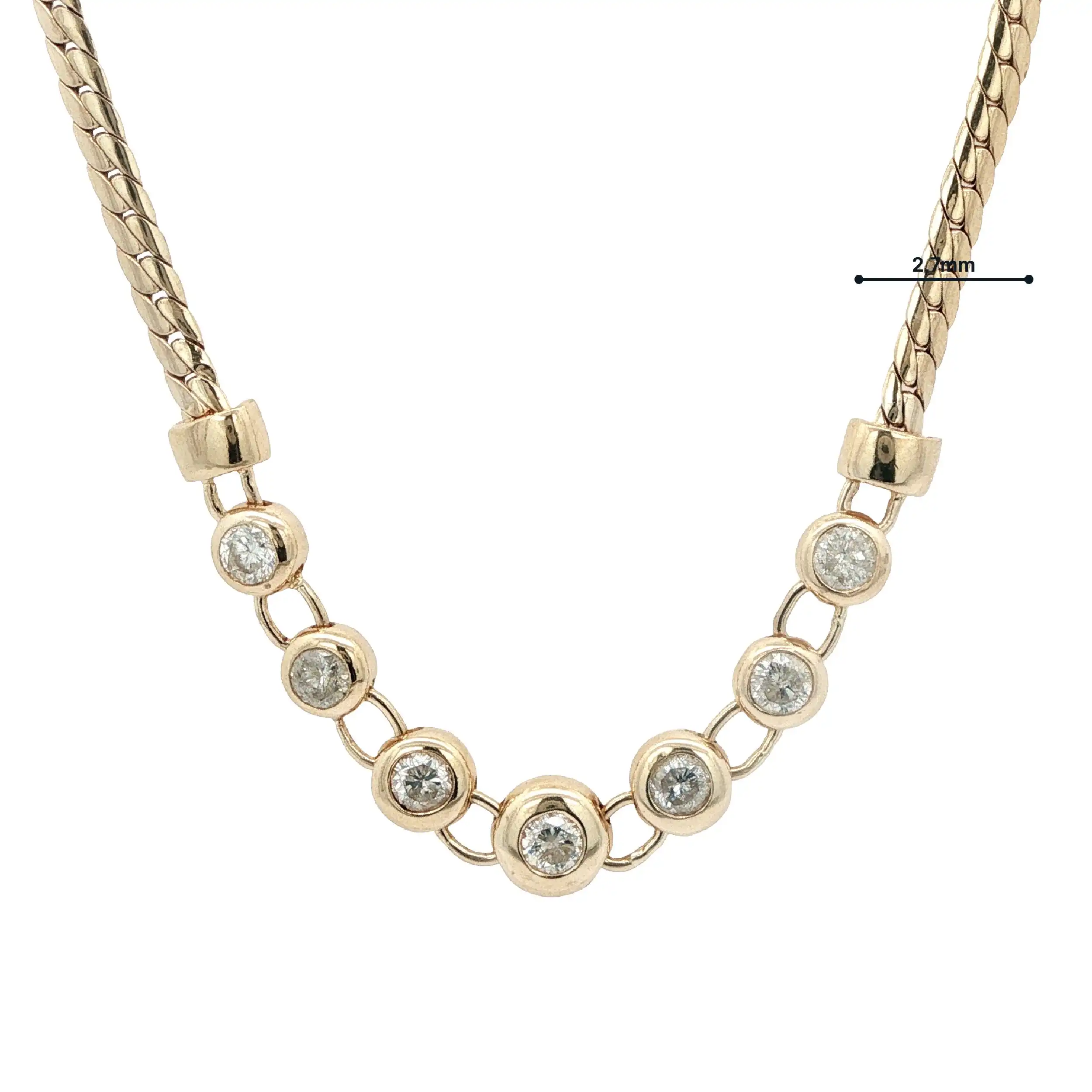 Collier Gelbgold mit Brillanten