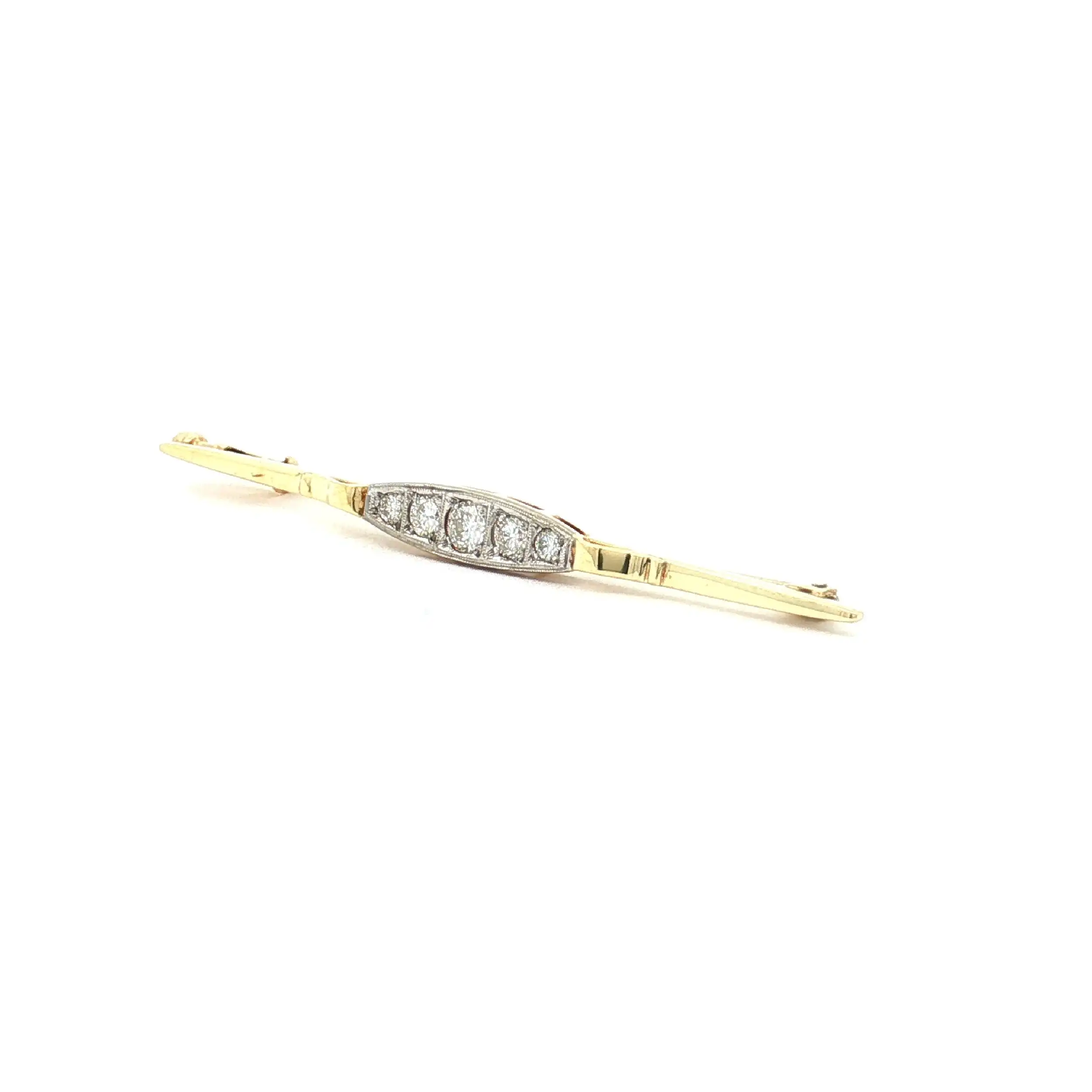 Nadel Bicolor mit Brillanten Nadel Bicolor mit Brillanten