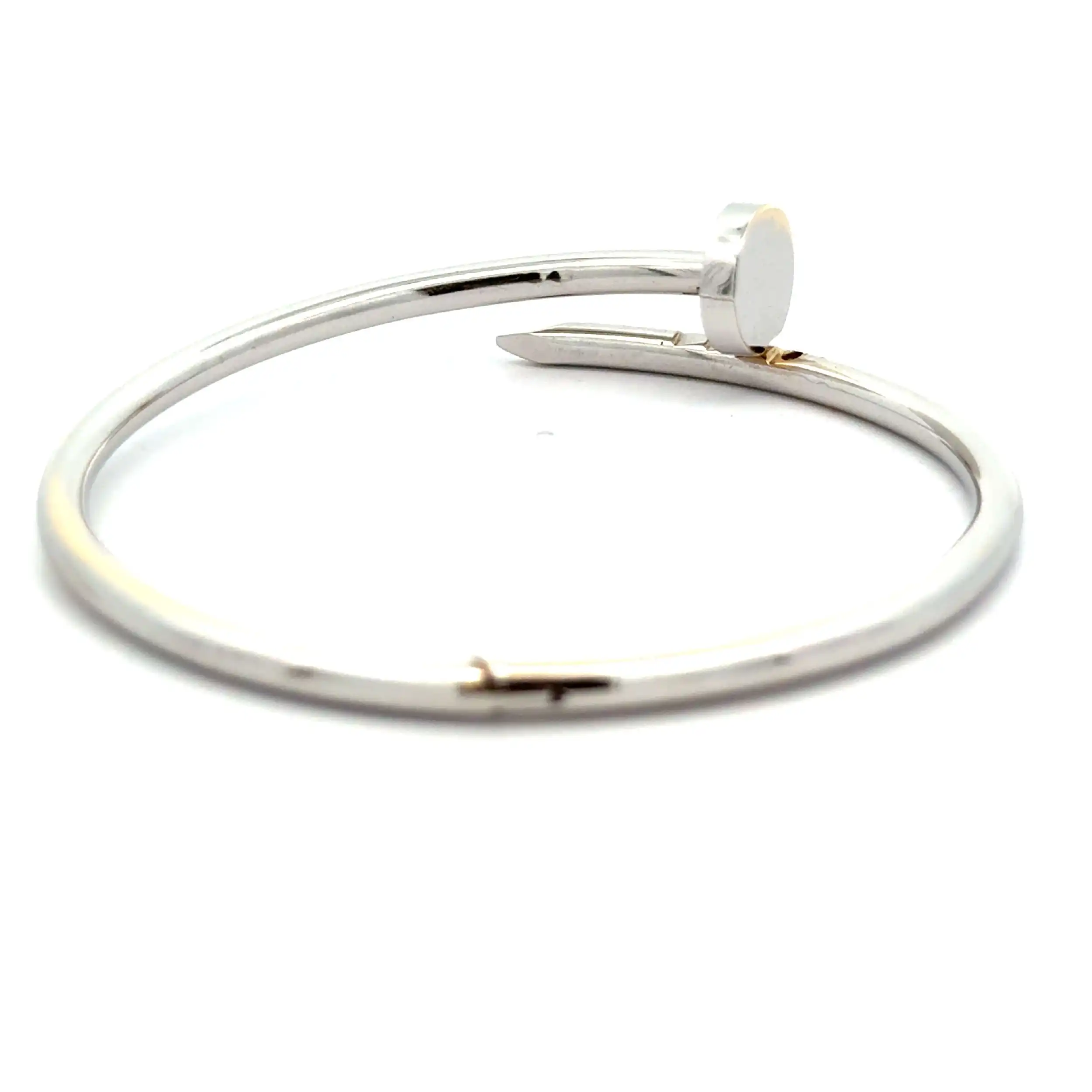 Armreif /Armspange Weißgold "Nagel"