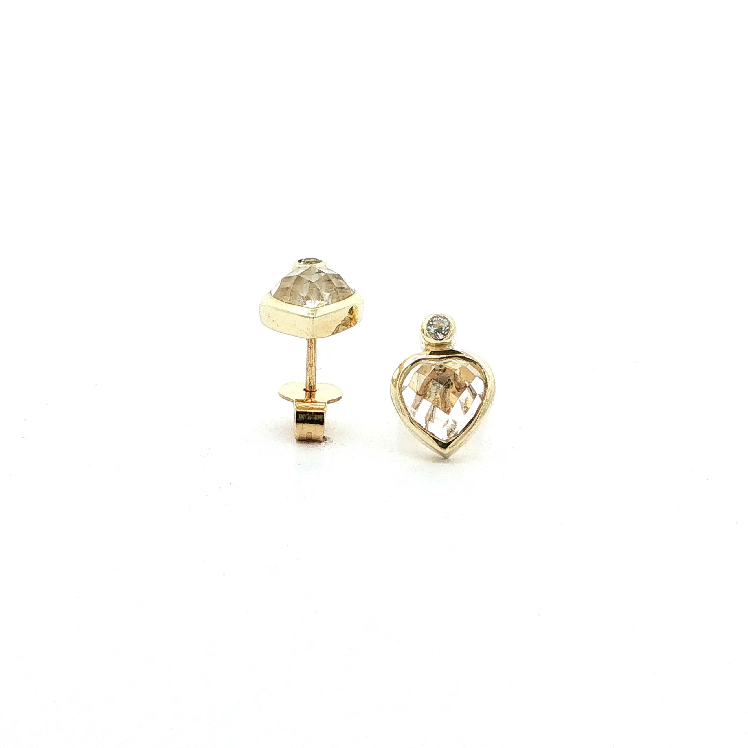 Ohrstecker Gelbgold mit Zirkonia