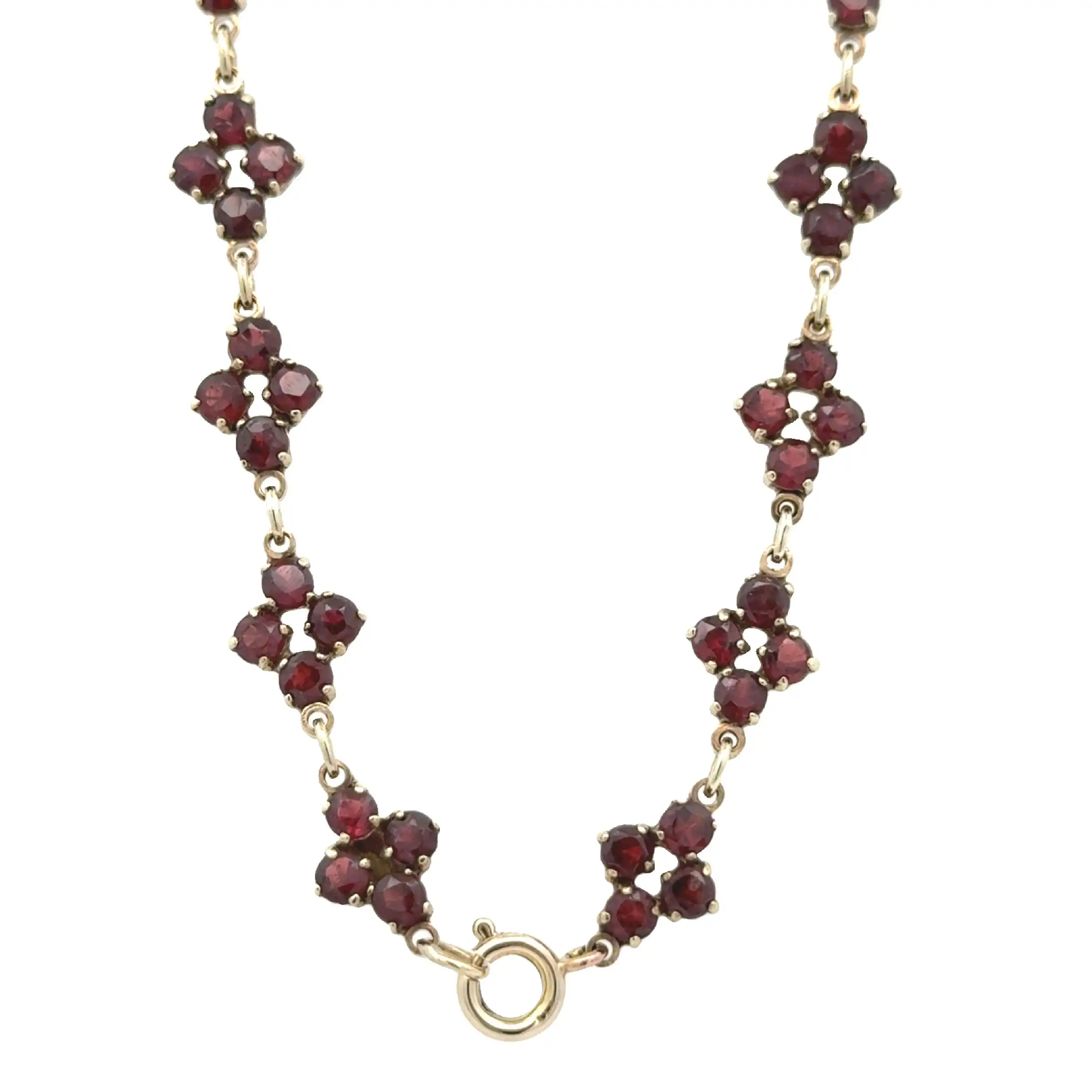 Collier Gelbgold mit Granat Collier Gelbgold mit Granat