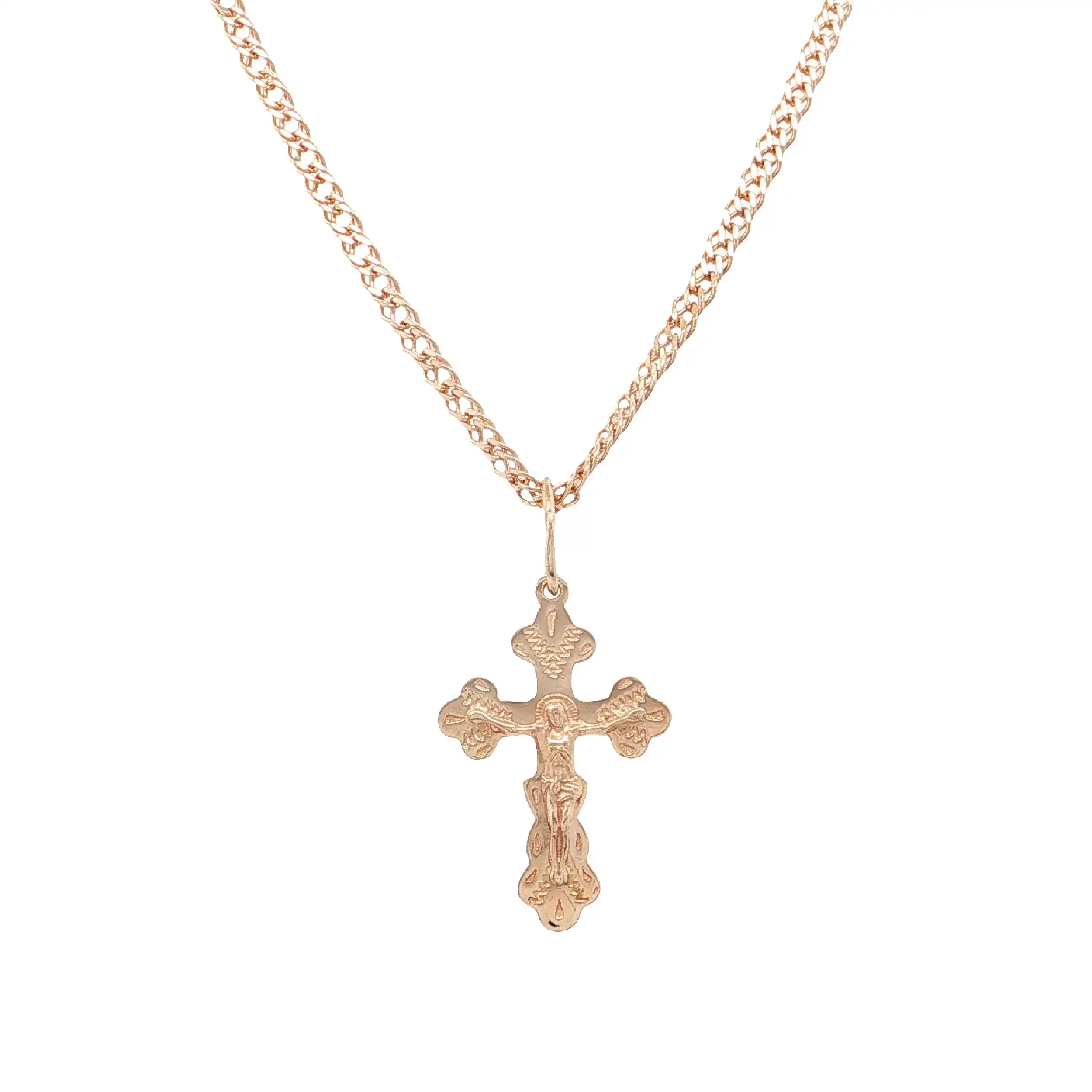Kette Roségold mit Kreuzanhänger Kette Roségold mit Kreuzanhänger