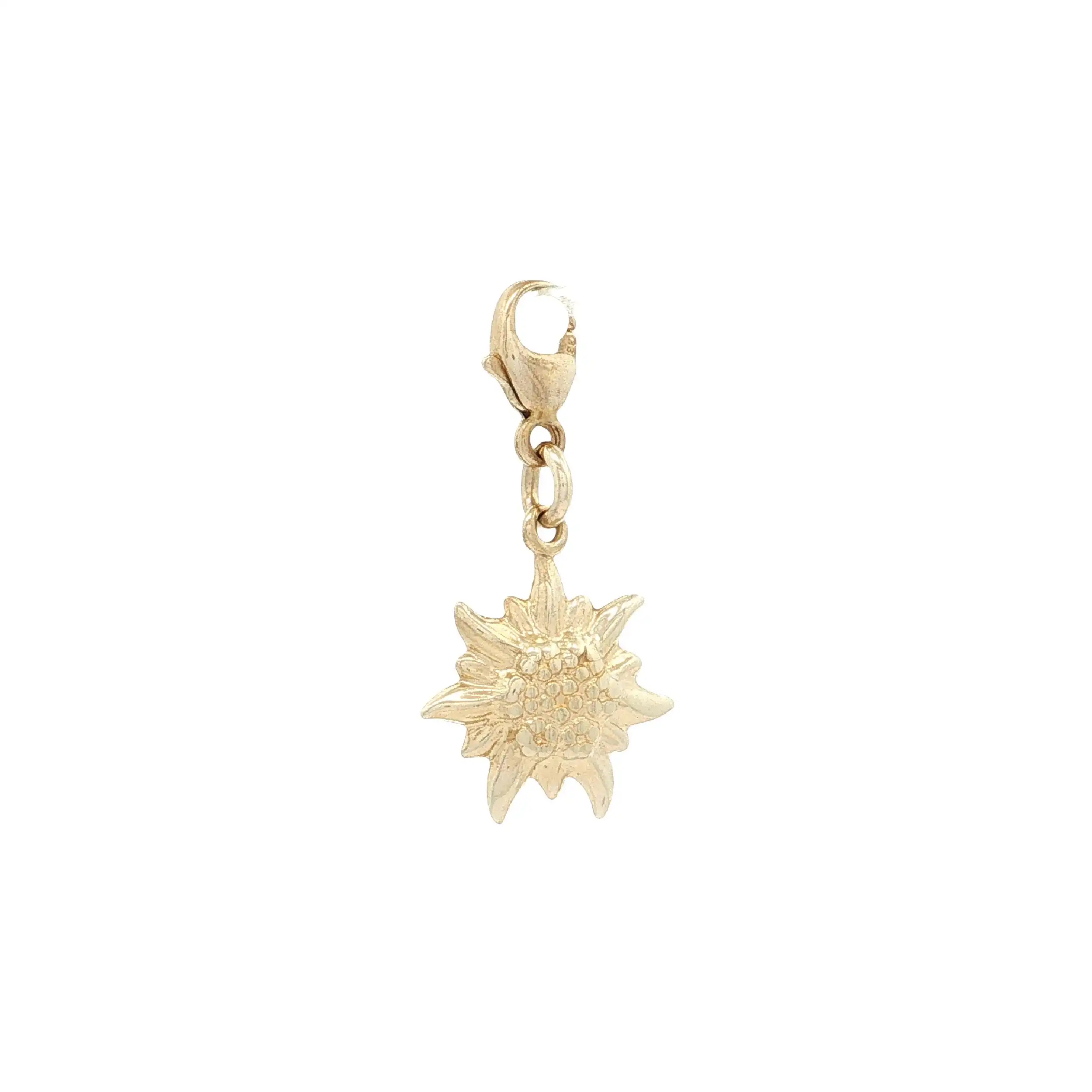 Anhänger / Charm mit Karabinerverschluss Gelbgold Edelweiß Anhänger / Charm mit Karabinerverschluss Gelbgold Edelweiß