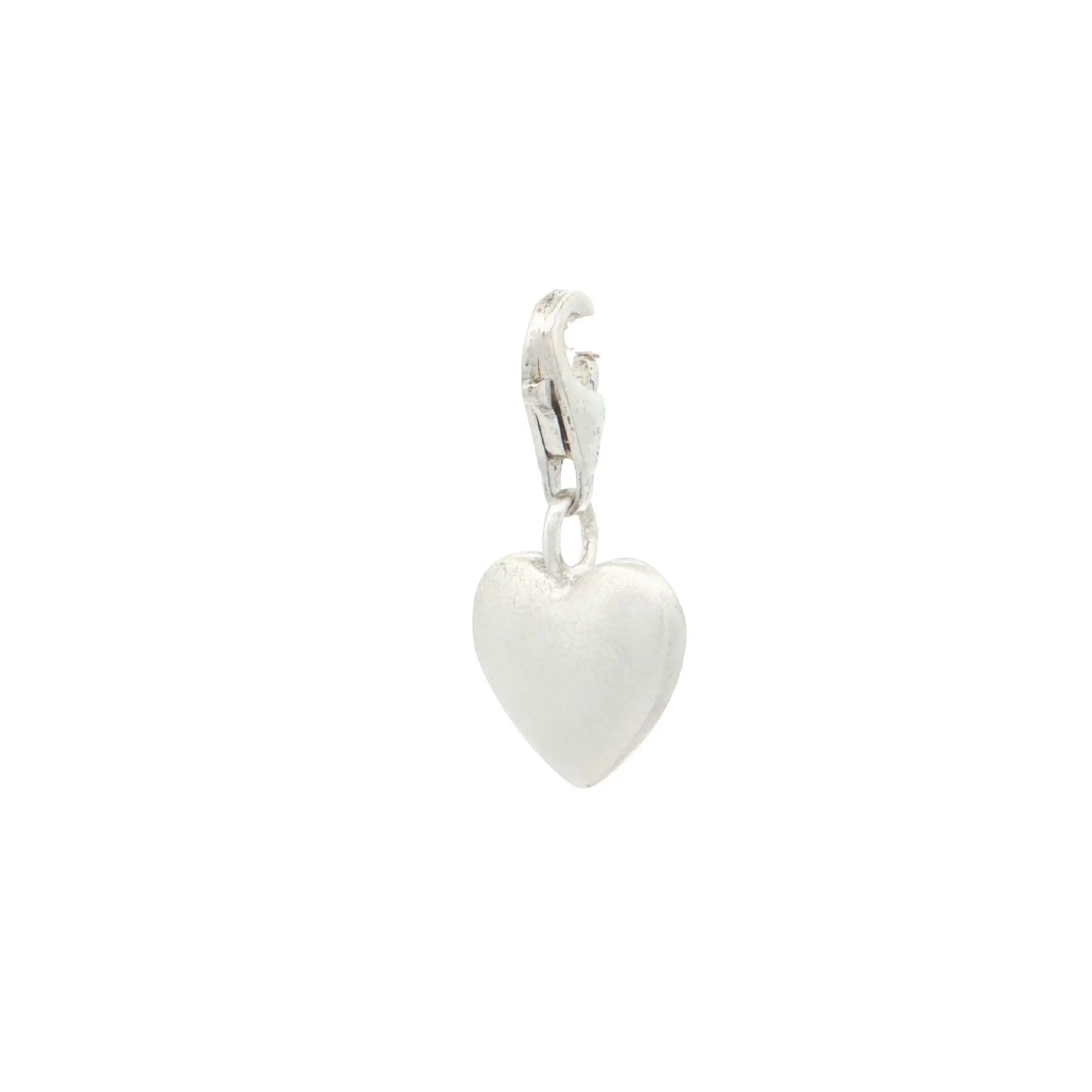 Anhänger Charm Silber Herz mattiert Anhänger Charm Silber Herz mattiert
