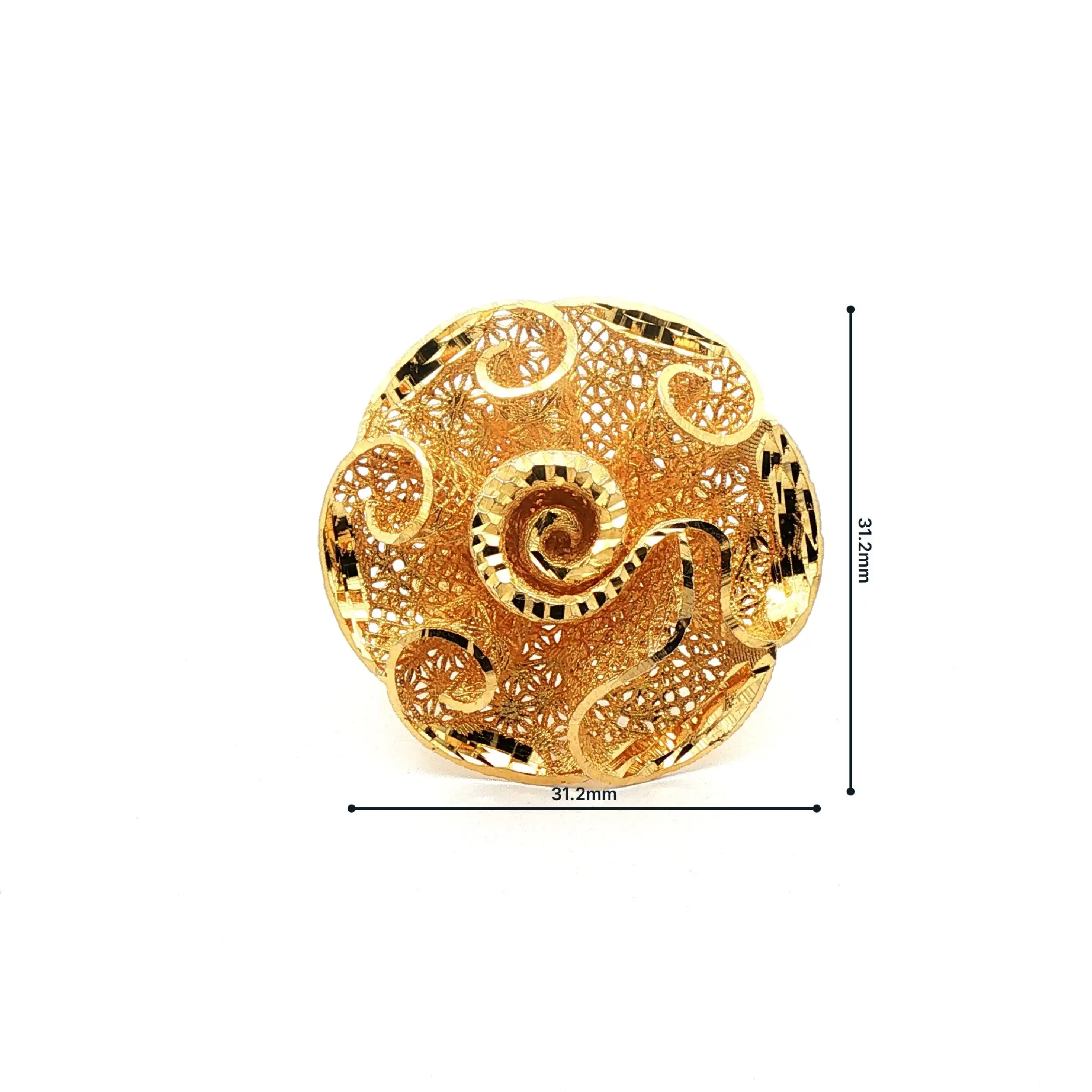 Ring Gelbgold mit Blume