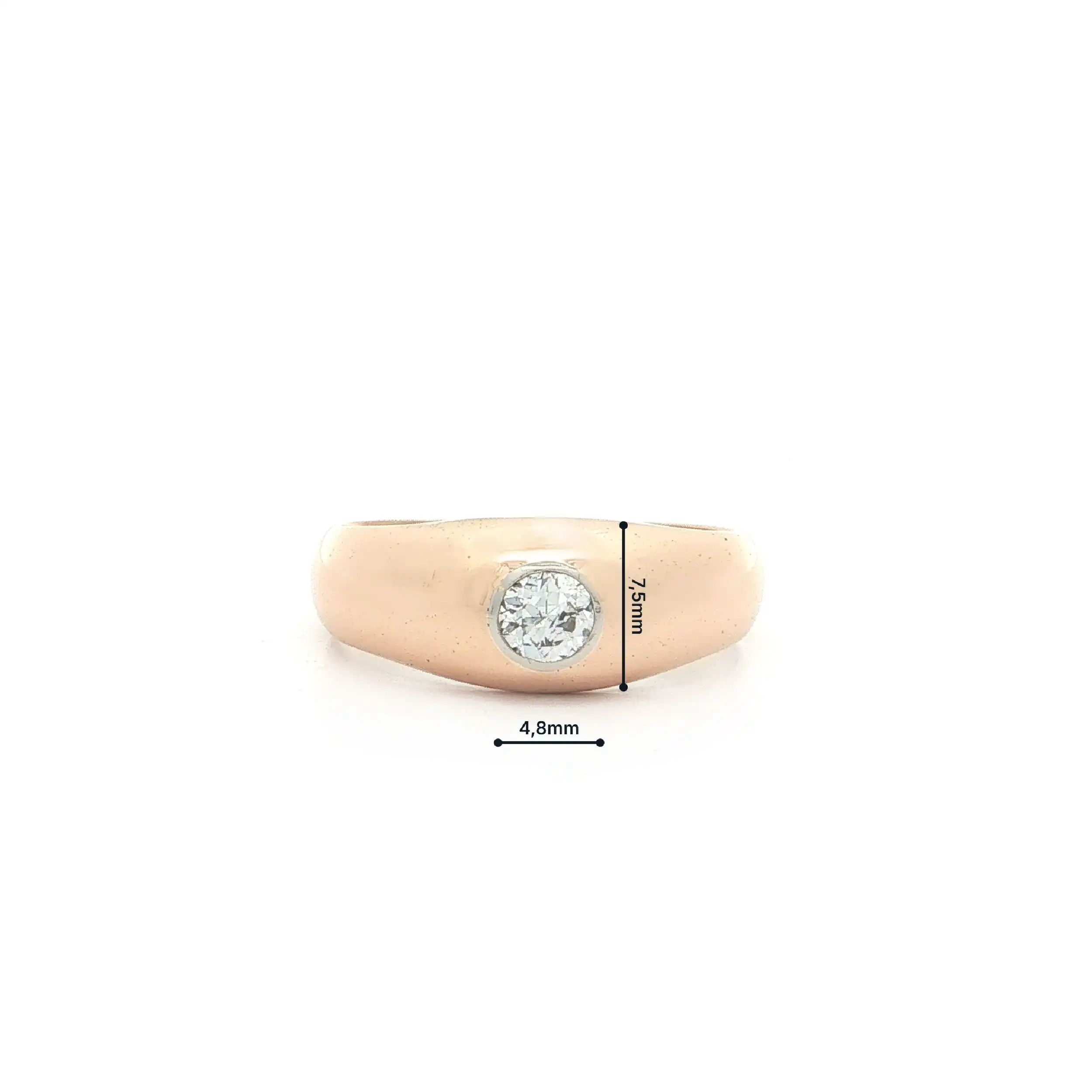Ring Rotgold mit Brillant
