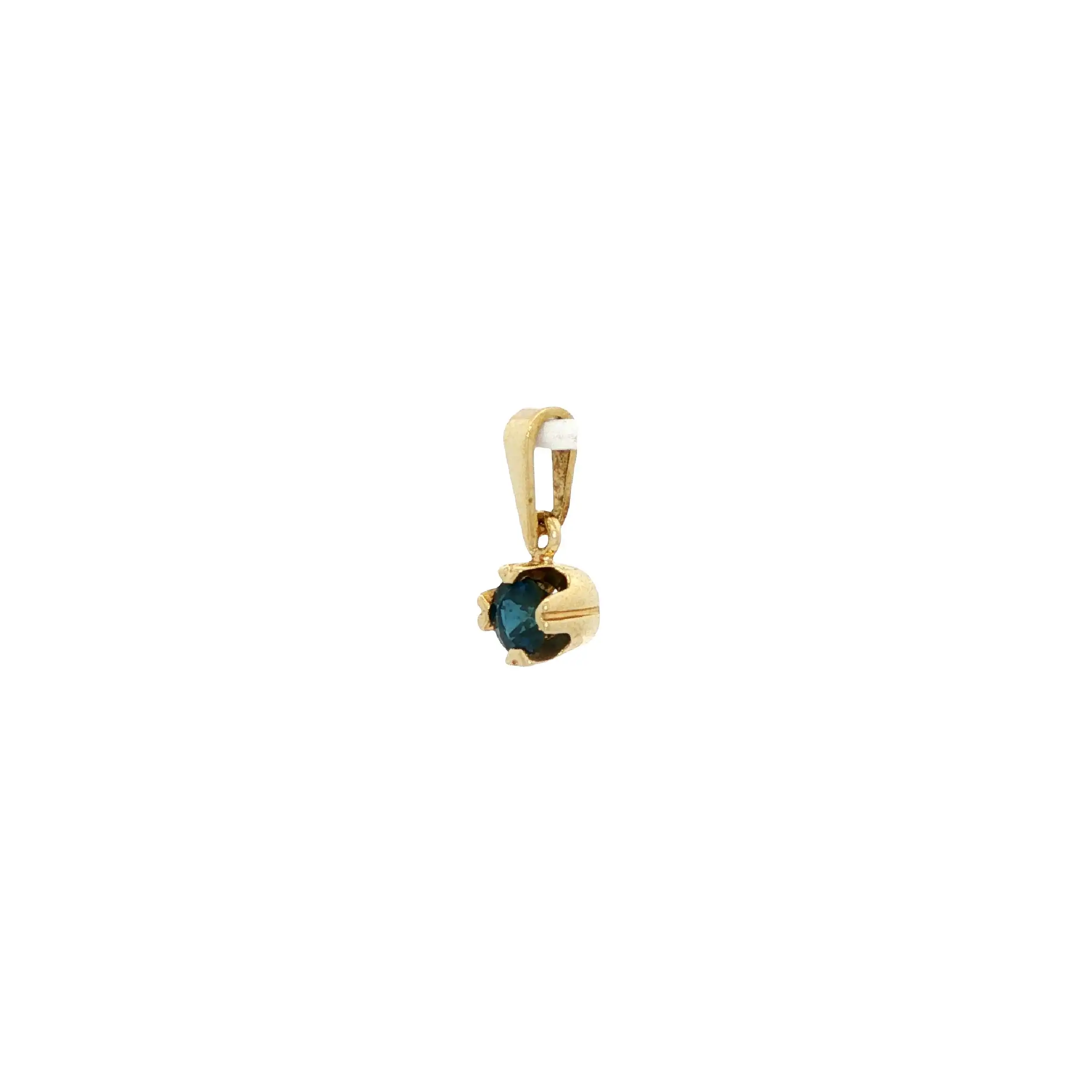 Anhänger Gelbgold mit blauem Farbstein