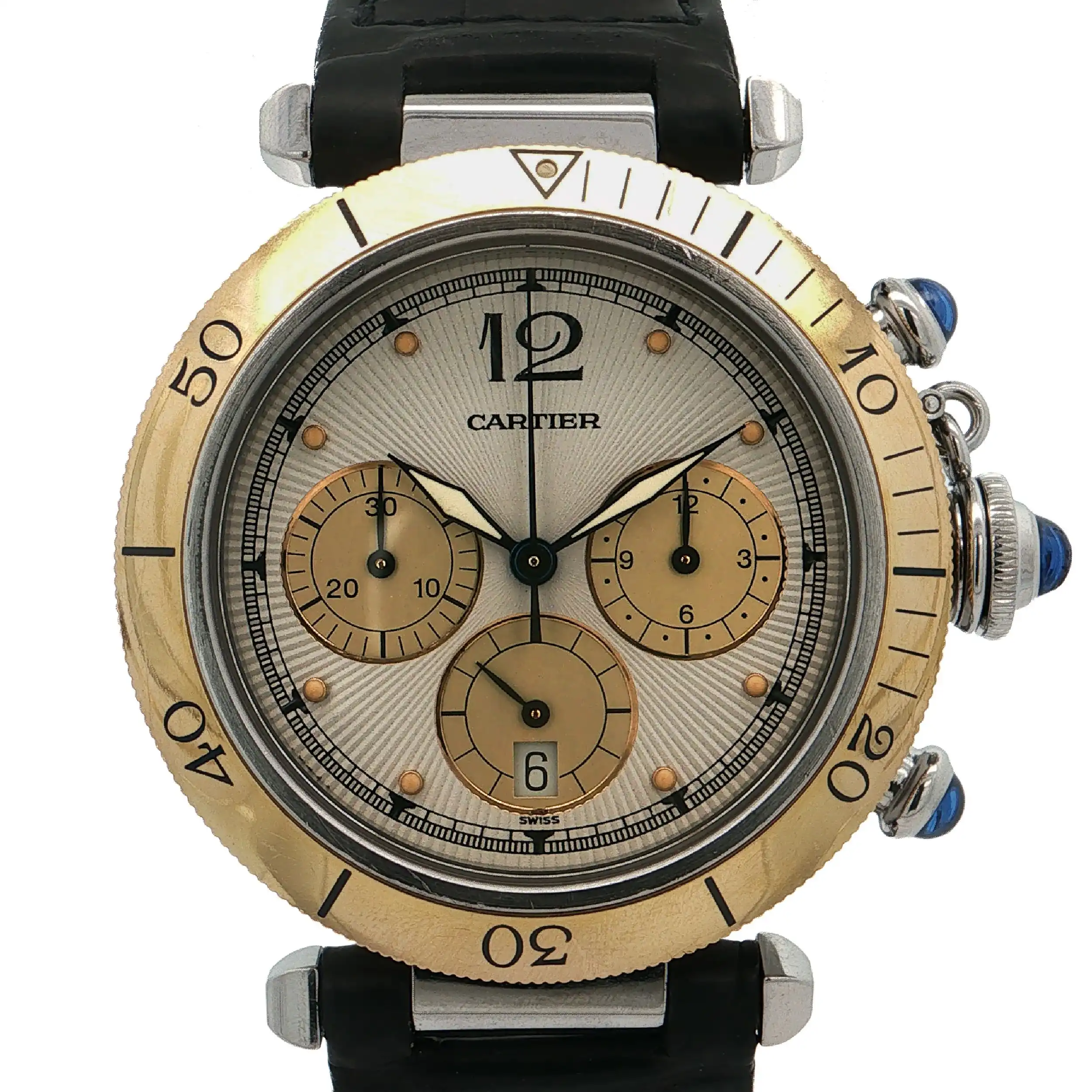Herrenuhr Cartier Pasha Chronograph Quartz Ref.1032 Herrenuhr Cartier Pasha Chronograph Quartz Ref.1032