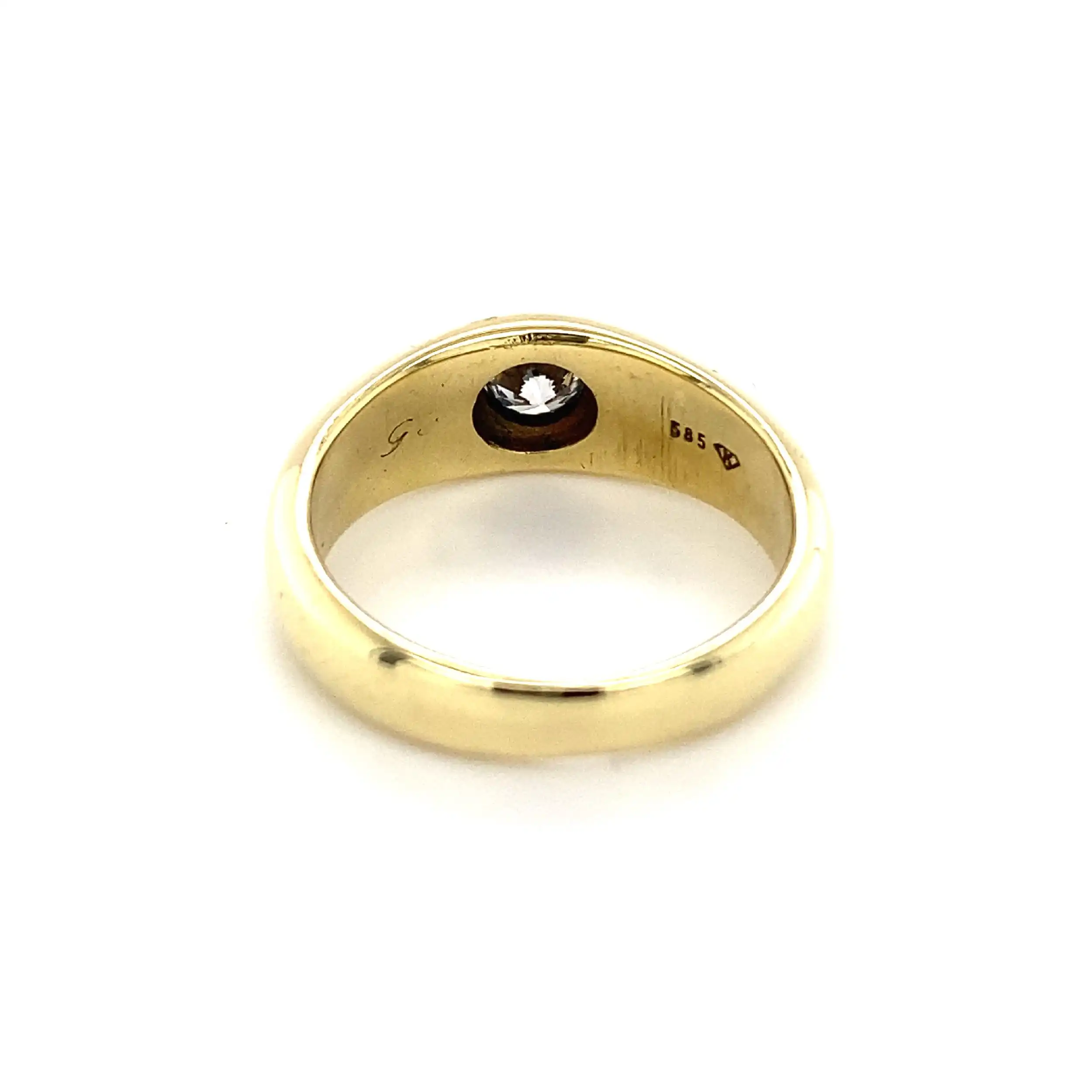 Ring Gelbgold mit Brillant-Solitär