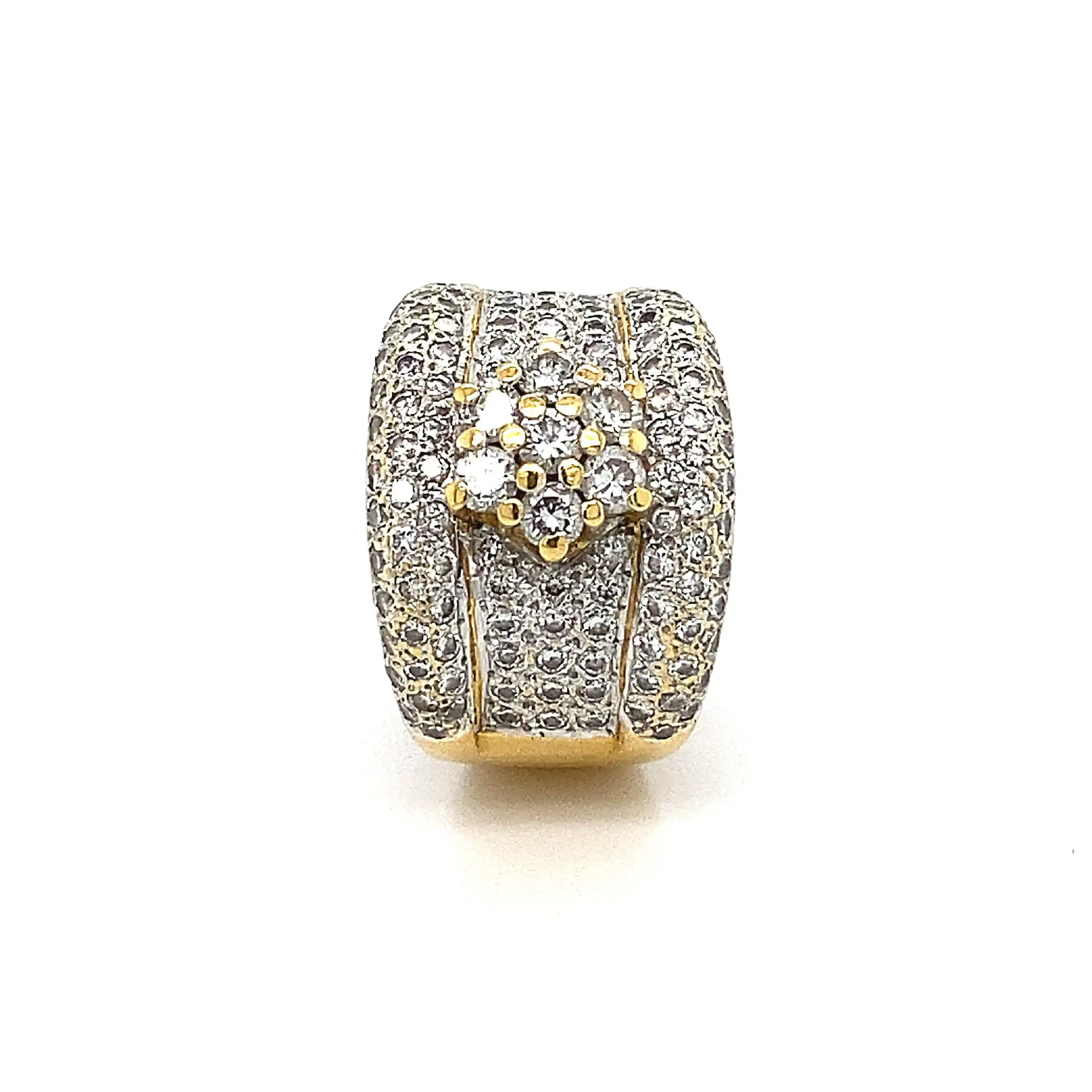 Ring Bicolor mit Brillanten in Pavéfassung Ring Bicolor mit Brillanten in Pavéfassung