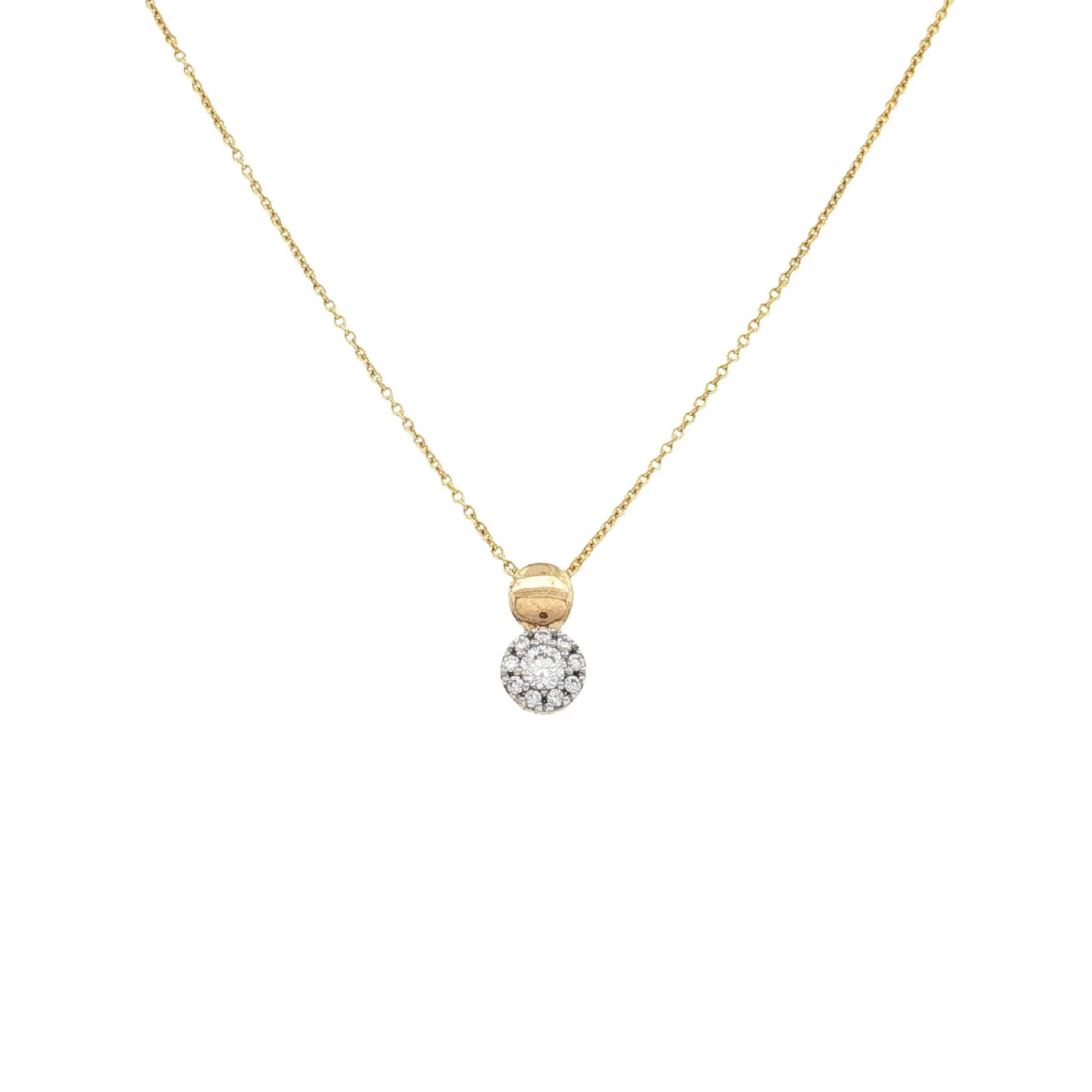 Ankercollier Gelbgold mit Zirkonia Ankercollier Gelbgold mit Zirkonia
