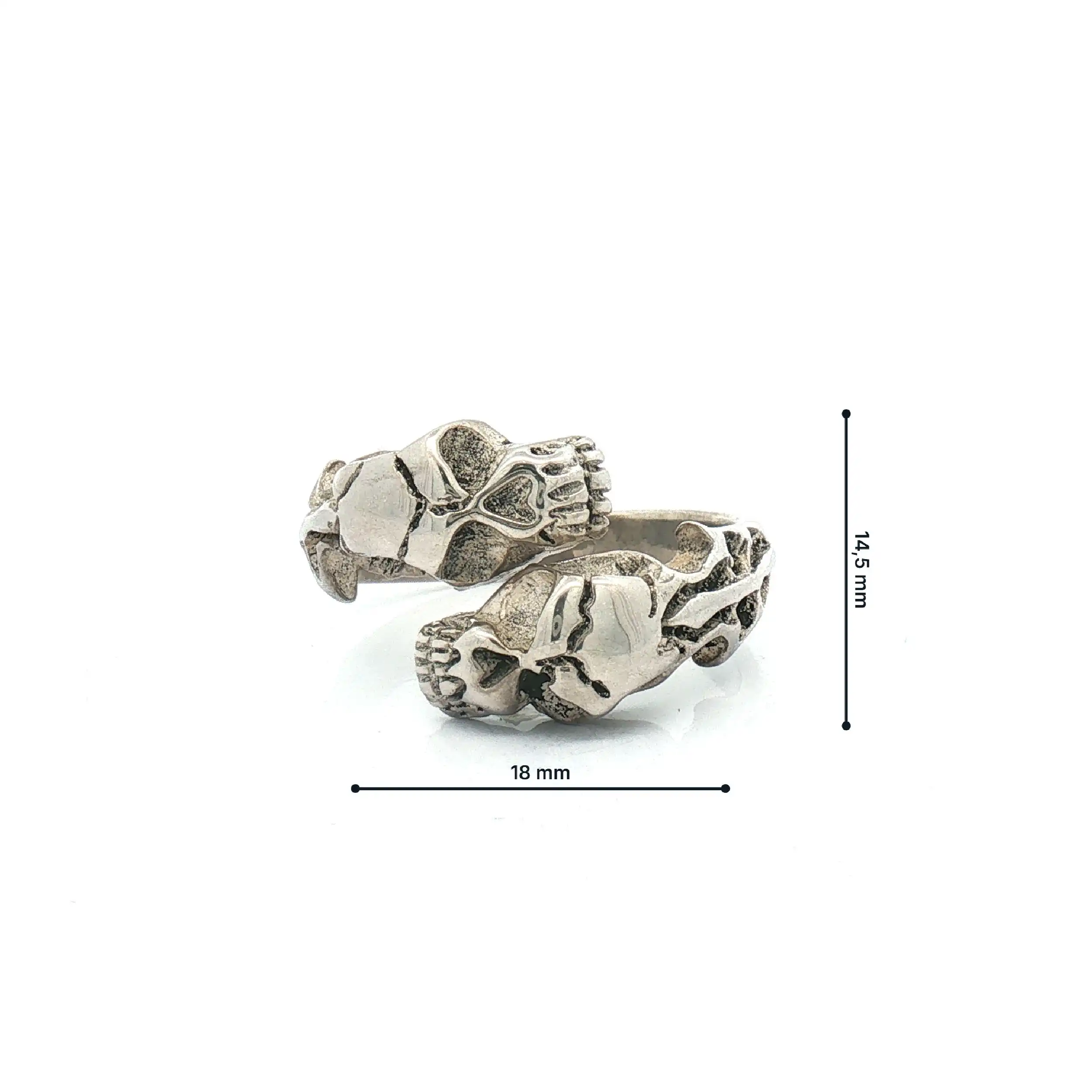 Ring Silber mit Totenkopf