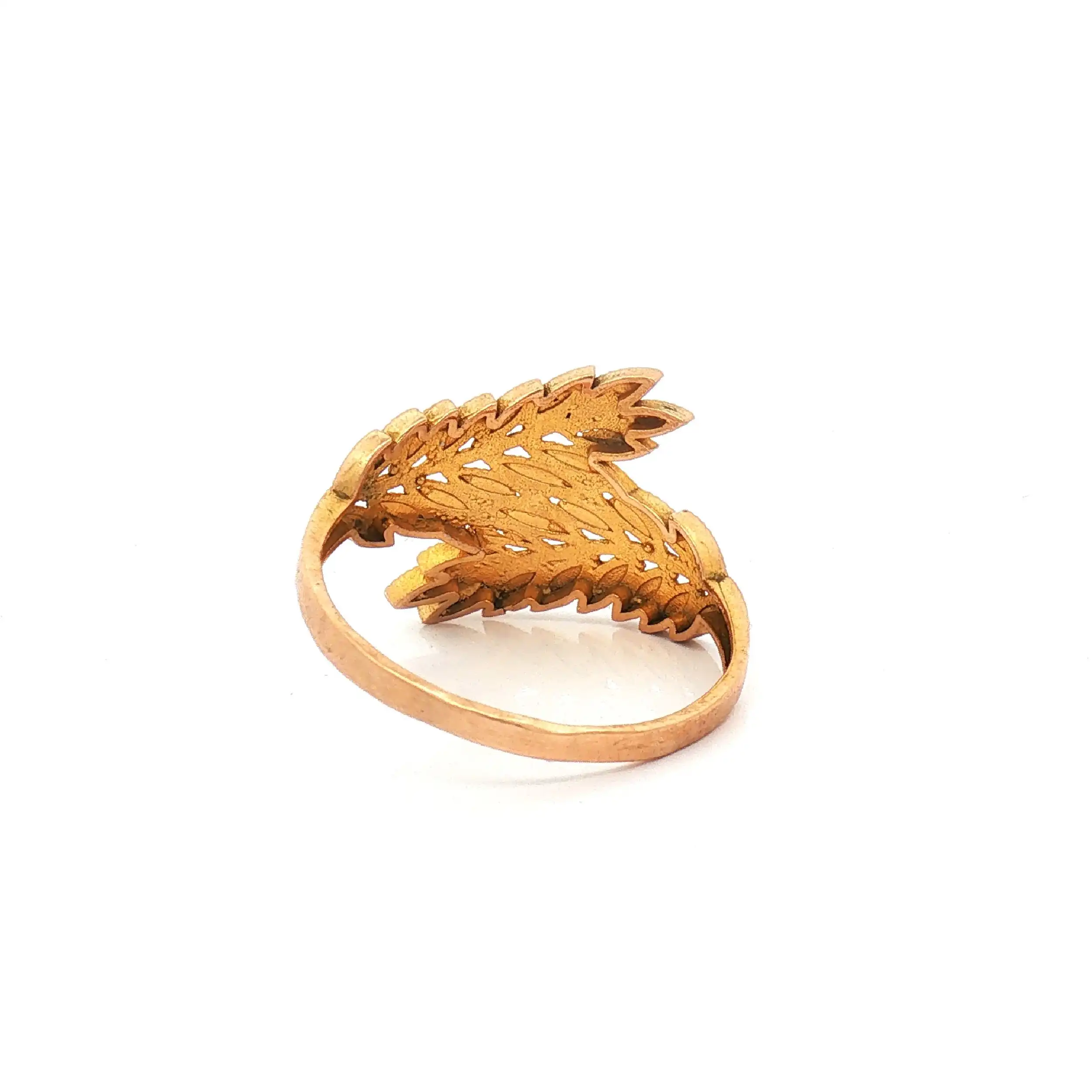 Ring Gelbgold mit Blattmuster