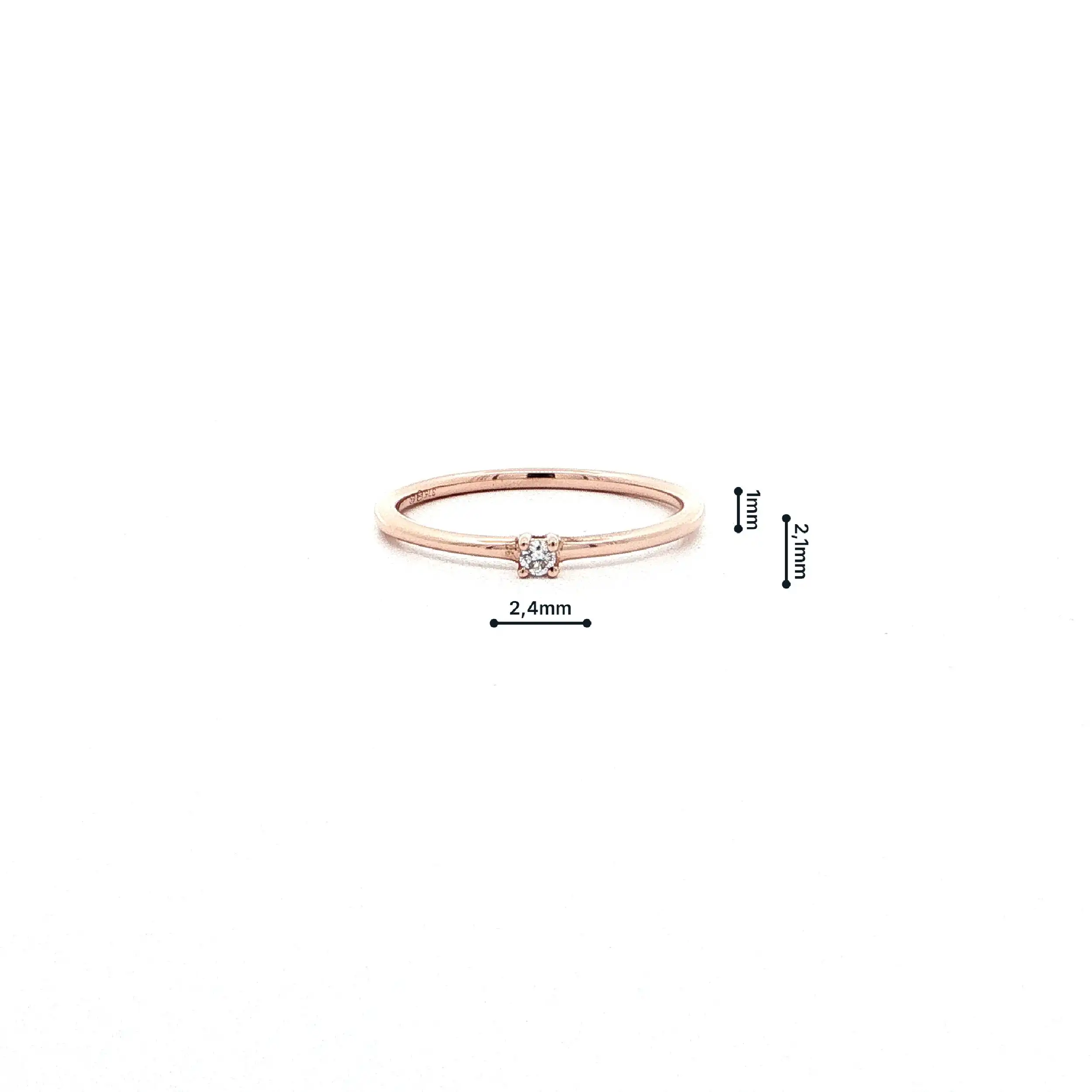 Ring Roségold mit Brillant von Christ
