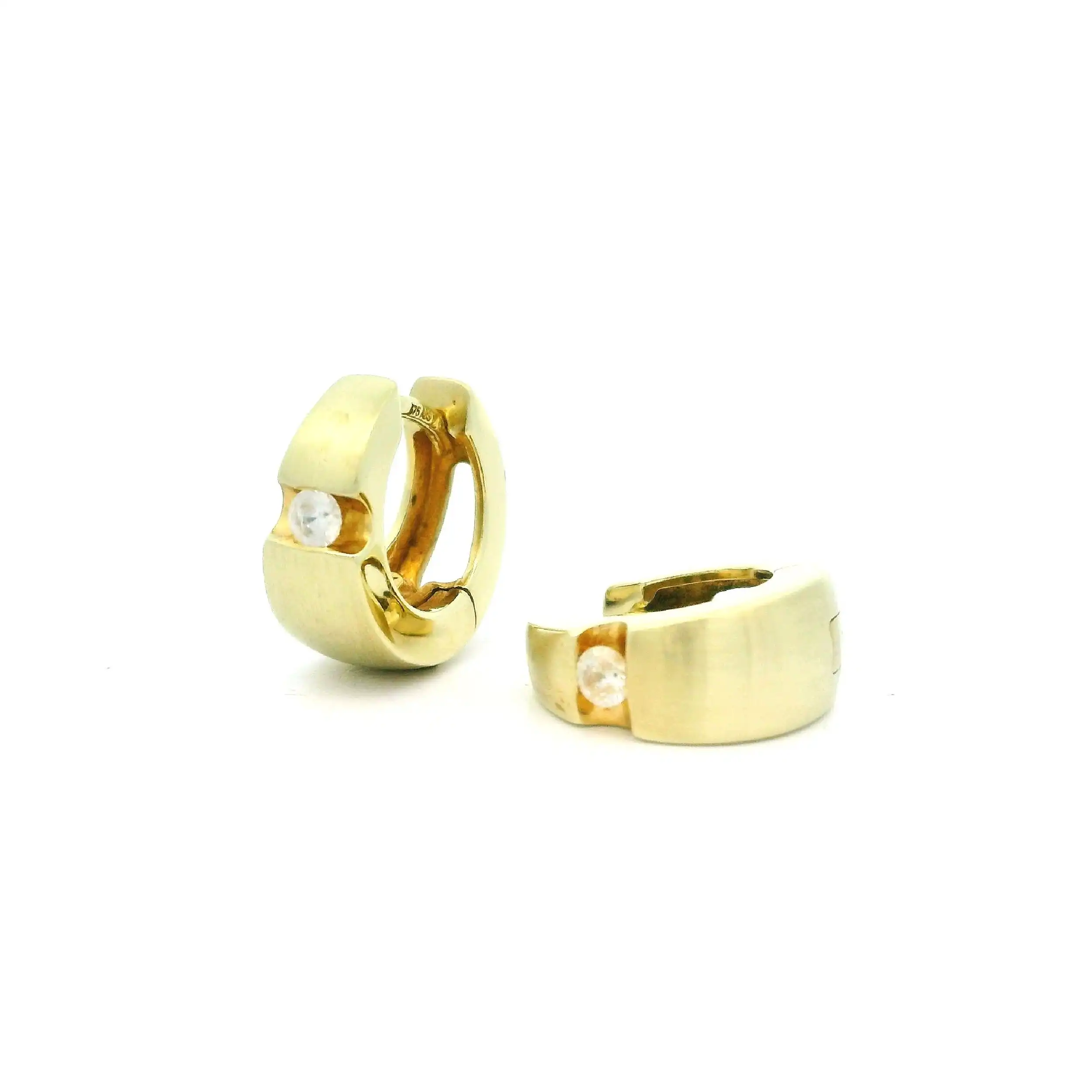 Creolen Gelbgold mit Zirkonia Creolen Gelbgold mit Zirkonia